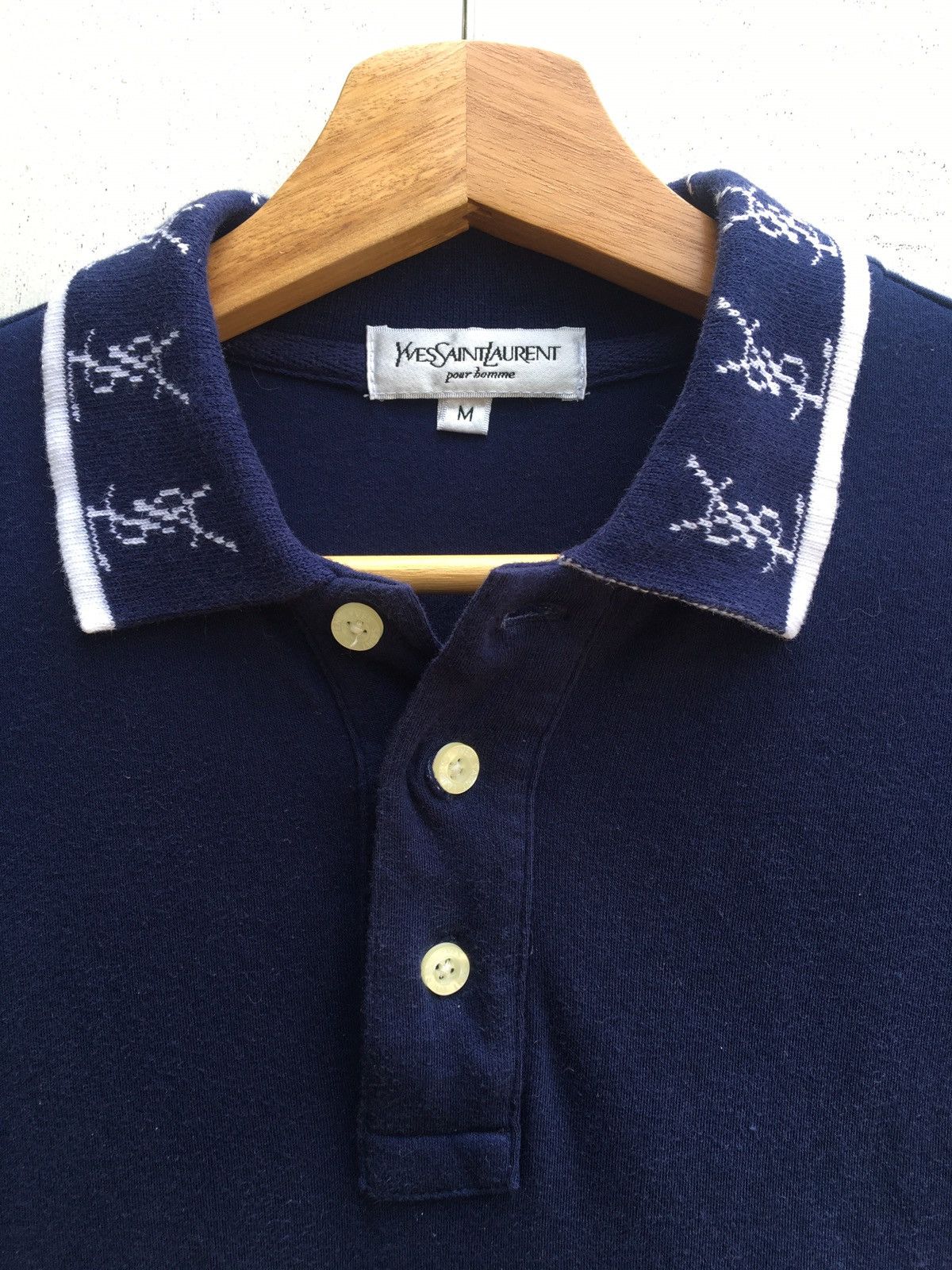 Vintage YSL Yves Saint Laurent Spellout Polo Shirt