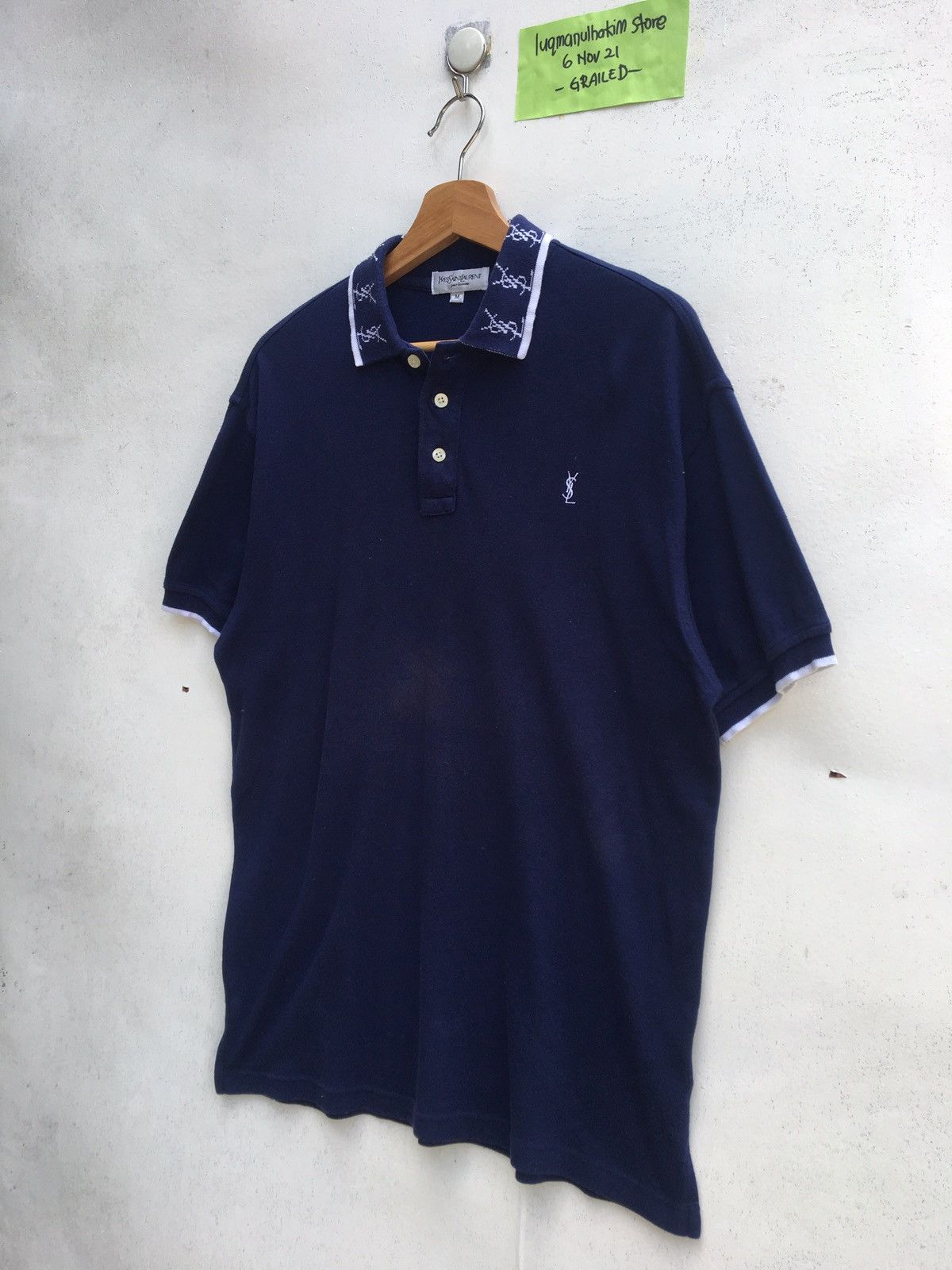 Yves Saint Laurent Vintage YSL Yves Saint Laurent Spellout Polo Shirt Size US M / EU 48-50 / 2 - 4 Thumbnail