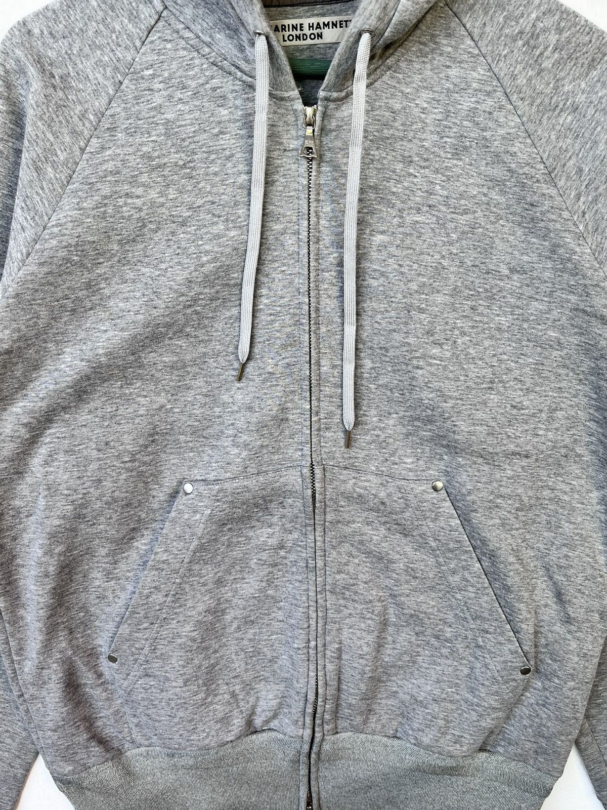 Designer Vintage Katharine Hamnett Full Zip Sweater Hoodie Size L / US 10 / IT 46 - 3 Thumbnail