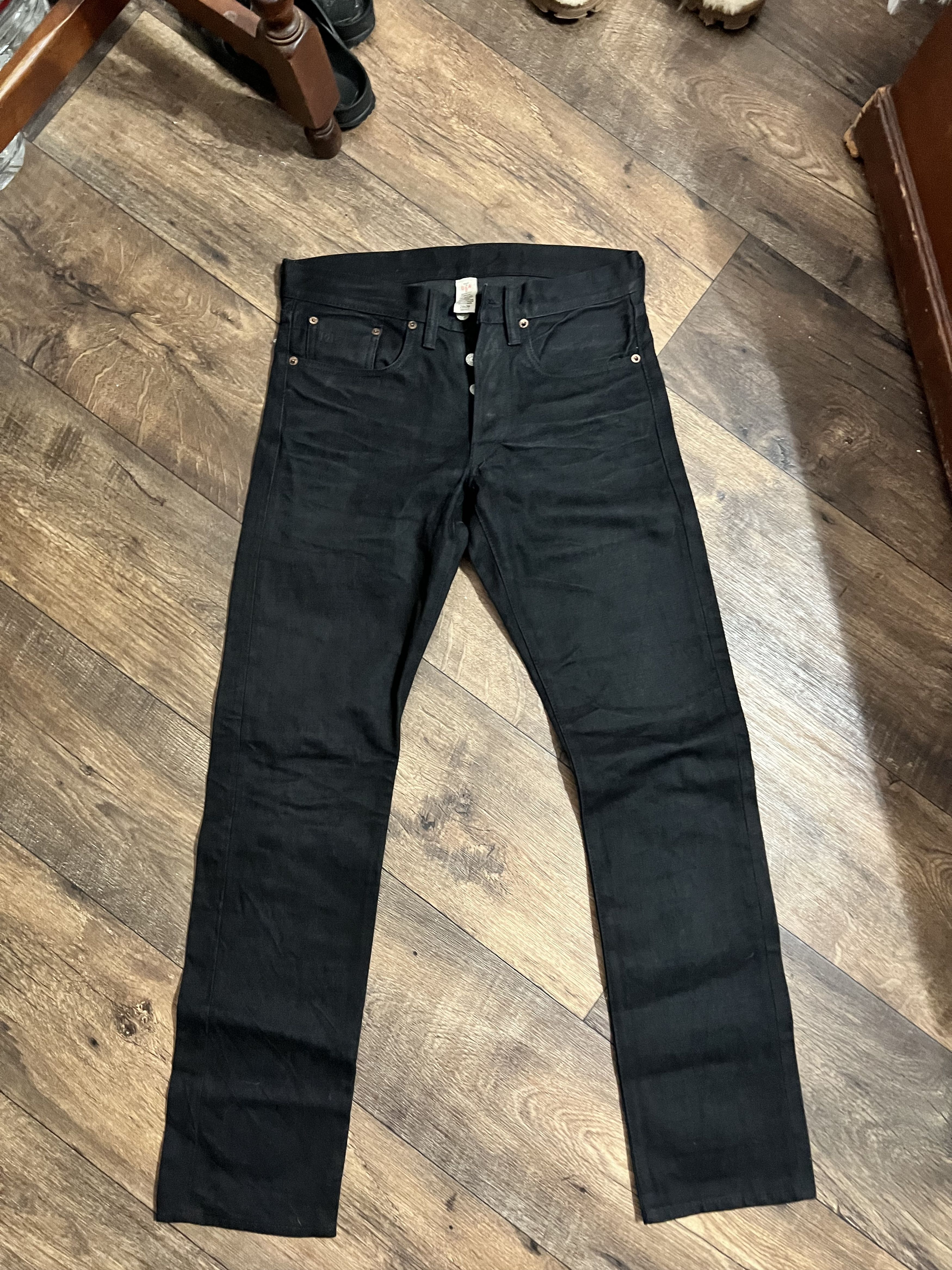 Rrl Slim Fit Jean Black On Black Slim Fit Black-on-Black Selvedge Jean