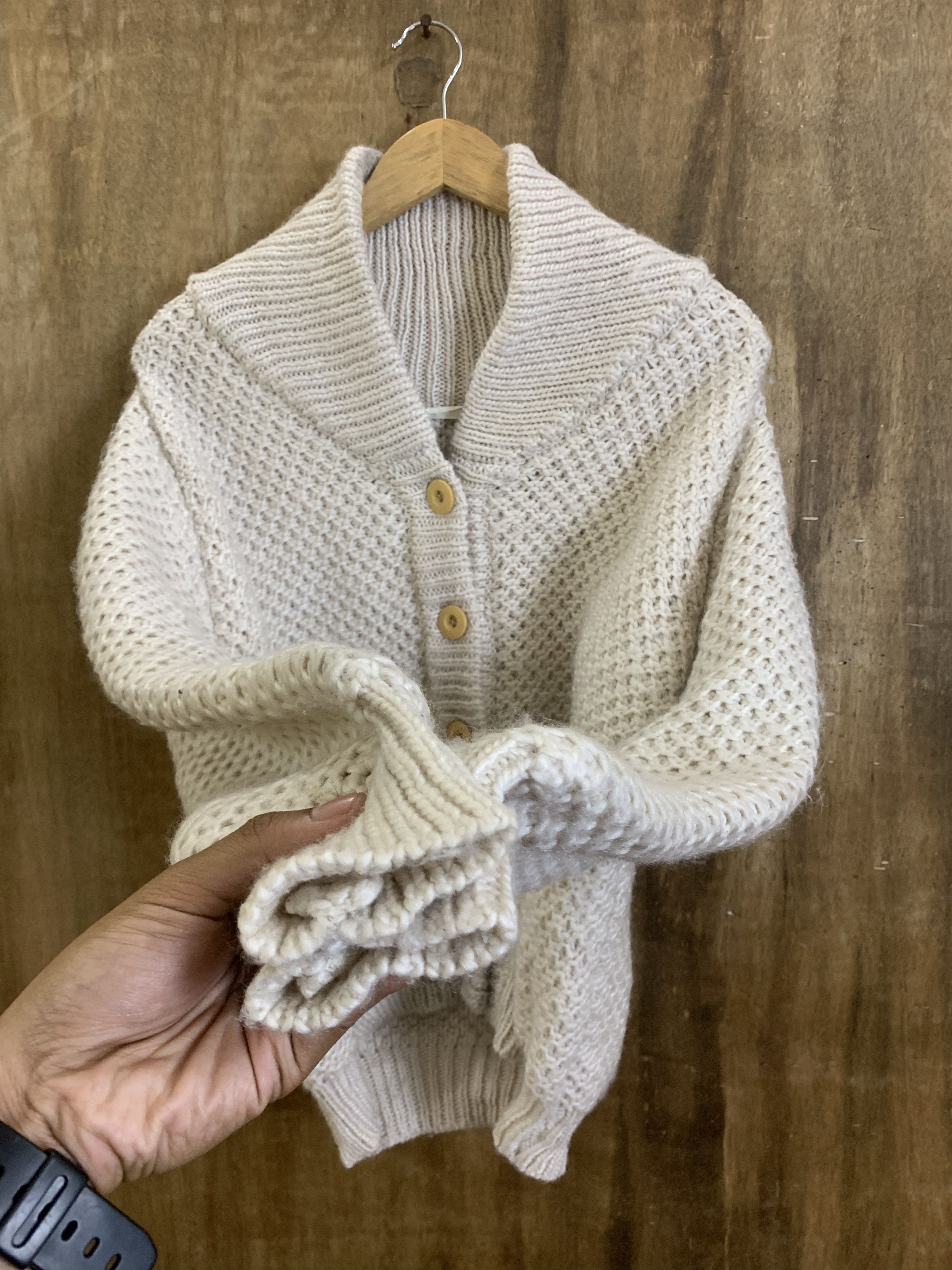 Japanese Brand Cable Knit Cardigan Vintage Japanese Branded Streetwear Size L / US 10 / IT 46 - 8 Thumbnail