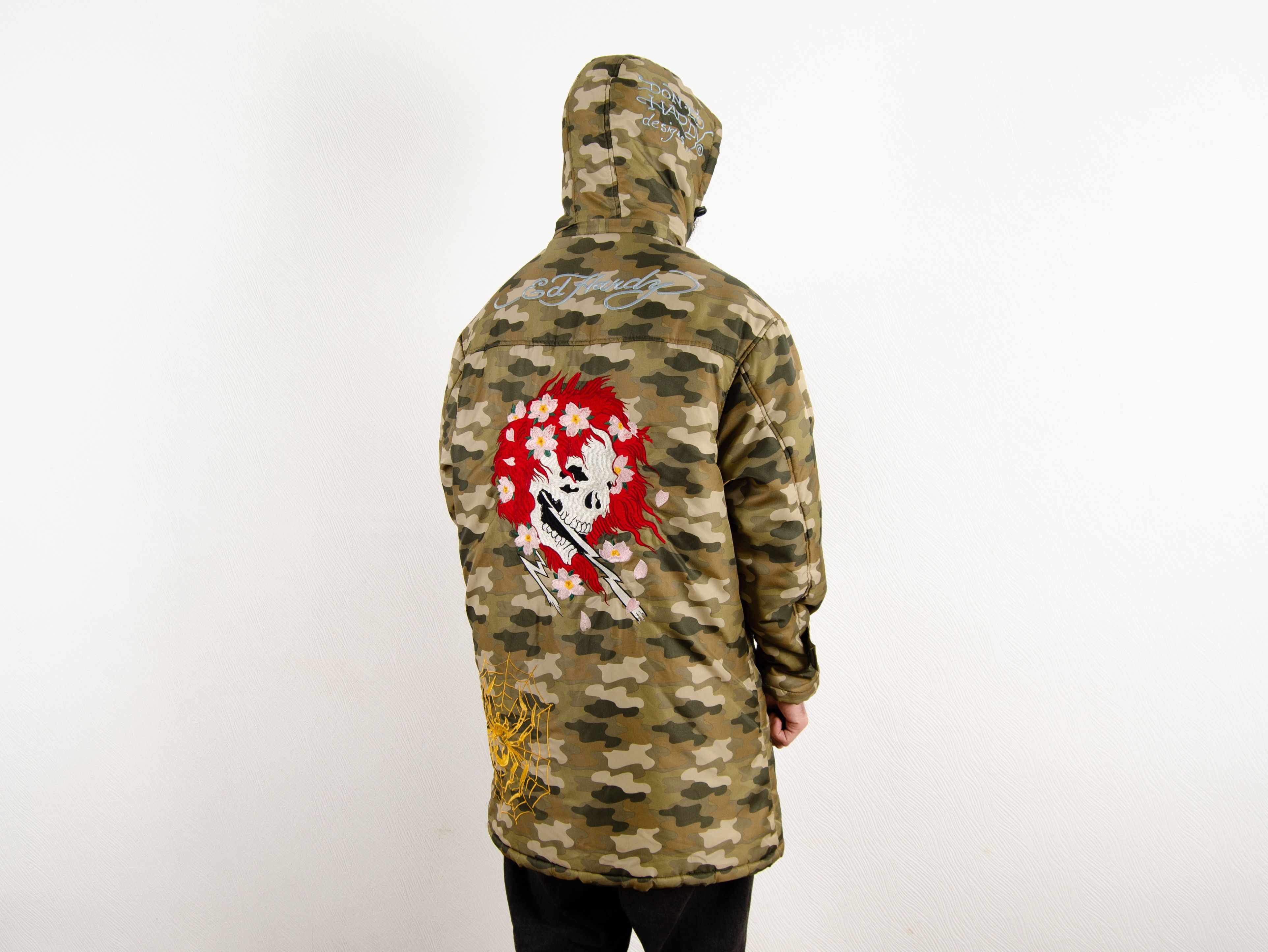 Christian Audigier RARE Ed Hardy Audigier Insulated Camo Parka Jacket Skull Size US L / EU 52-54 / 3 - 2 Thumbnail