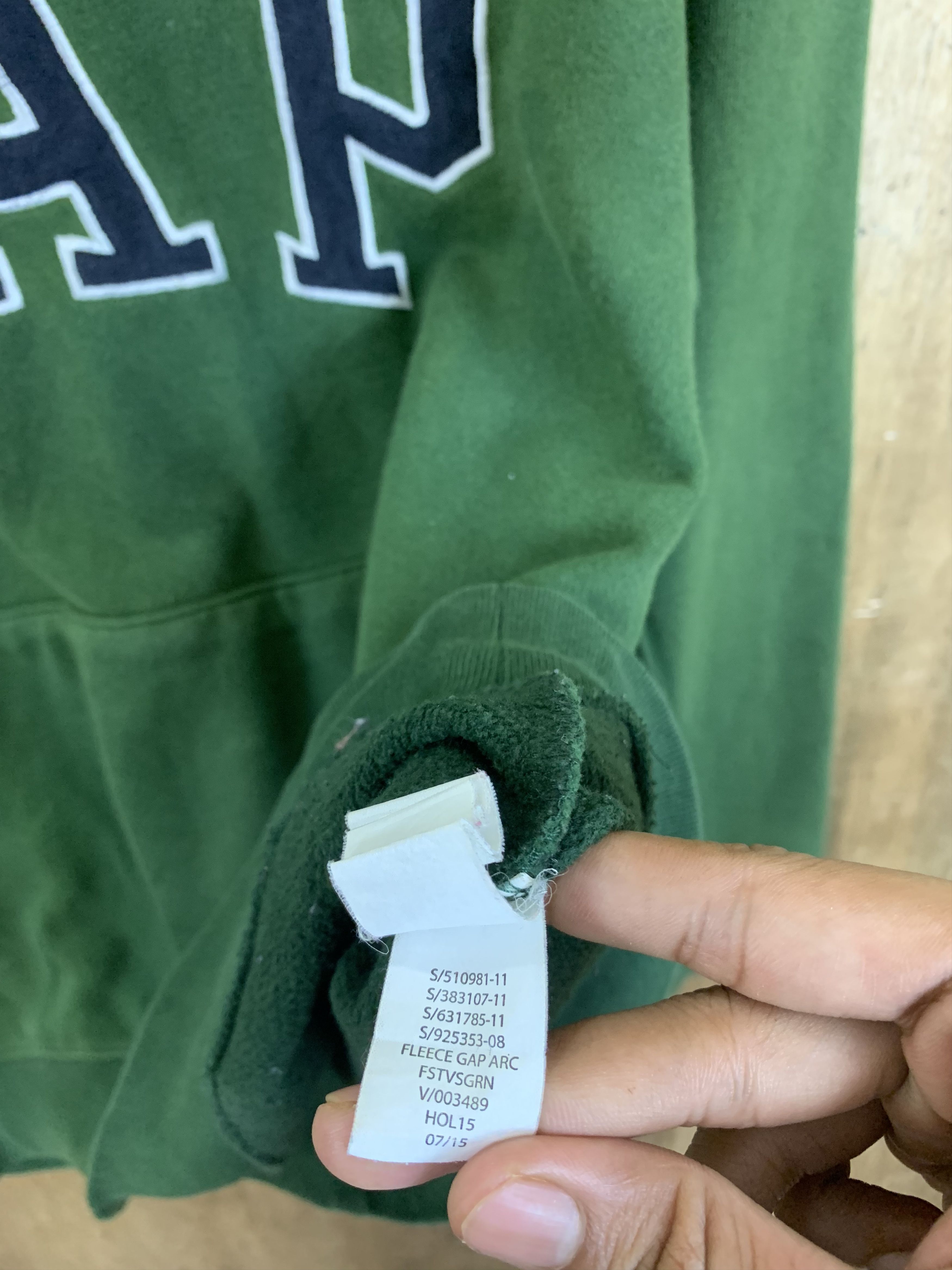 Gap Hoodies Gap Limited Embrioded Spellout Faded Green Vintage Size US XL / EU 56 / 4 - 17 Thumbnail