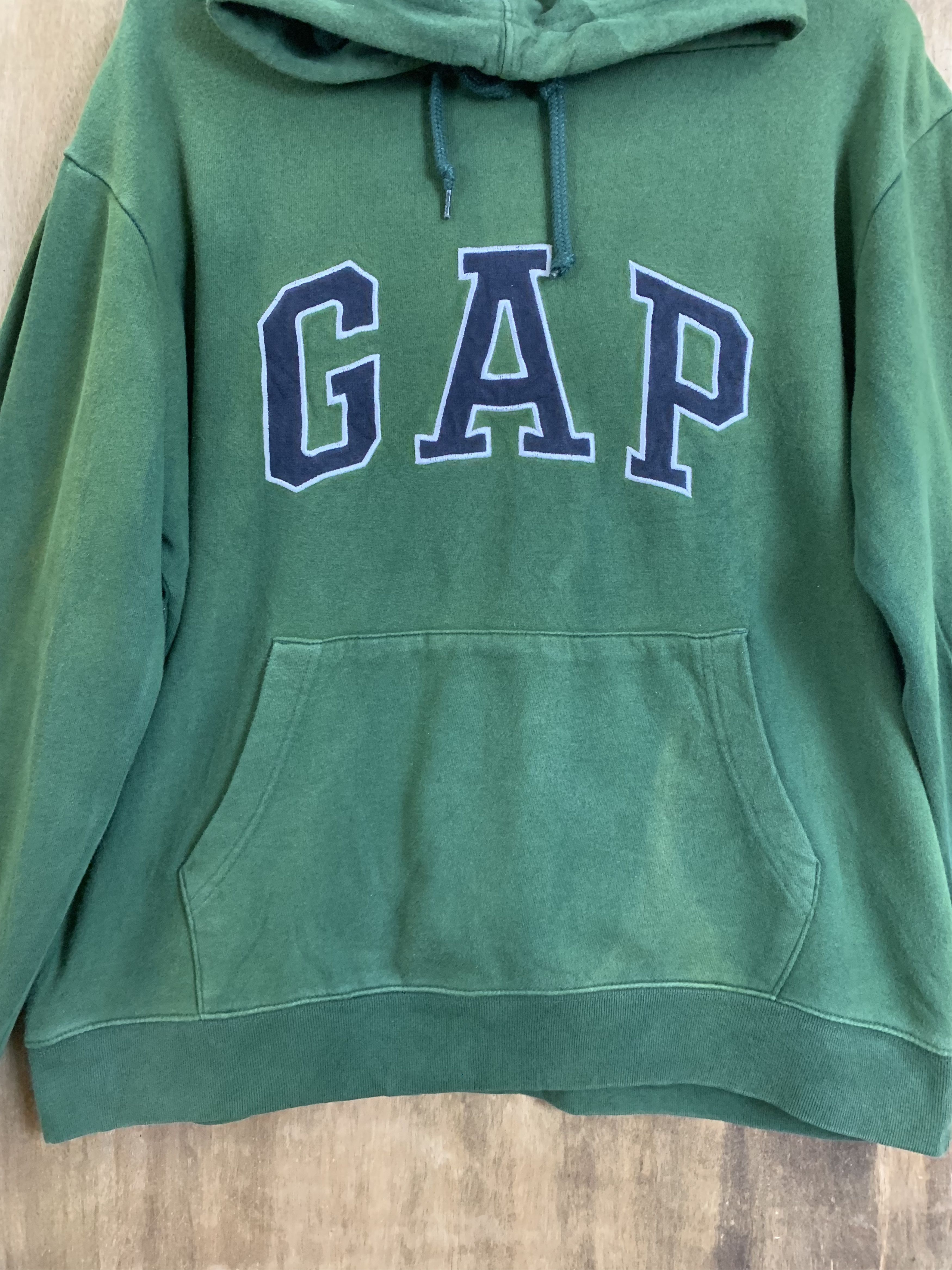 Gap Hoodies Gap Limited Embrioded Spellout Faded Green Vintage Size US XL / EU 56 / 4 - 18 Thumbnail