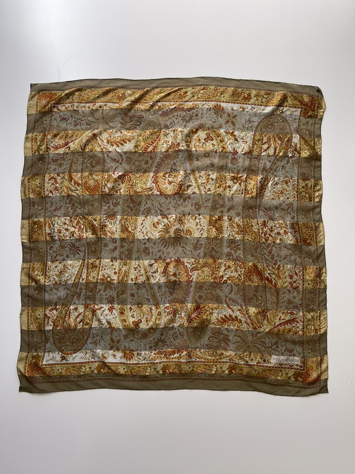 Yves Saint Laurent YSL Luxury Silk Scarves Size ONE SIZE - 2 Thumbnail