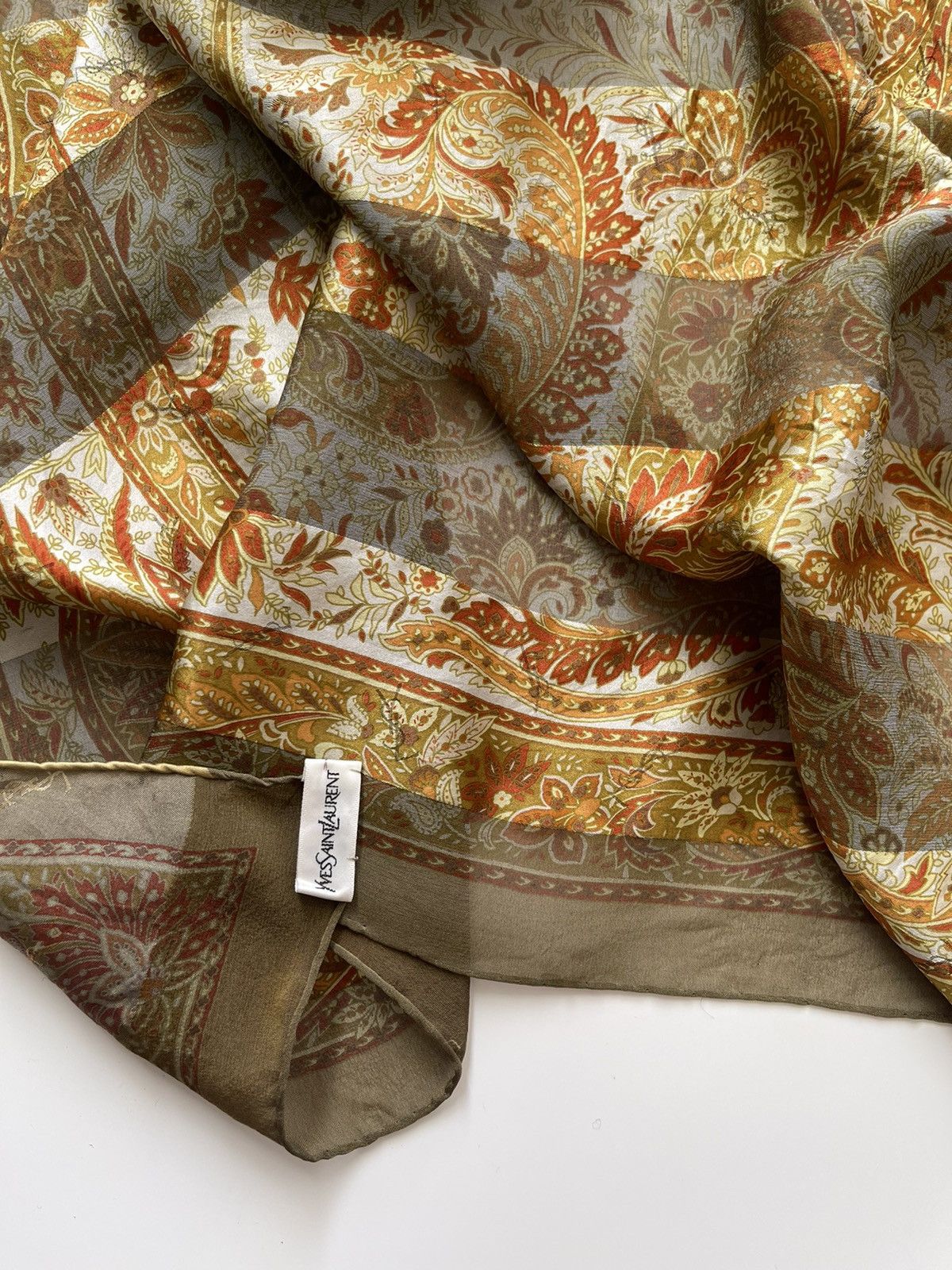 Yves Saint Laurent YSL Luxury Silk Scarves Size ONE SIZE - 8 Thumbnail