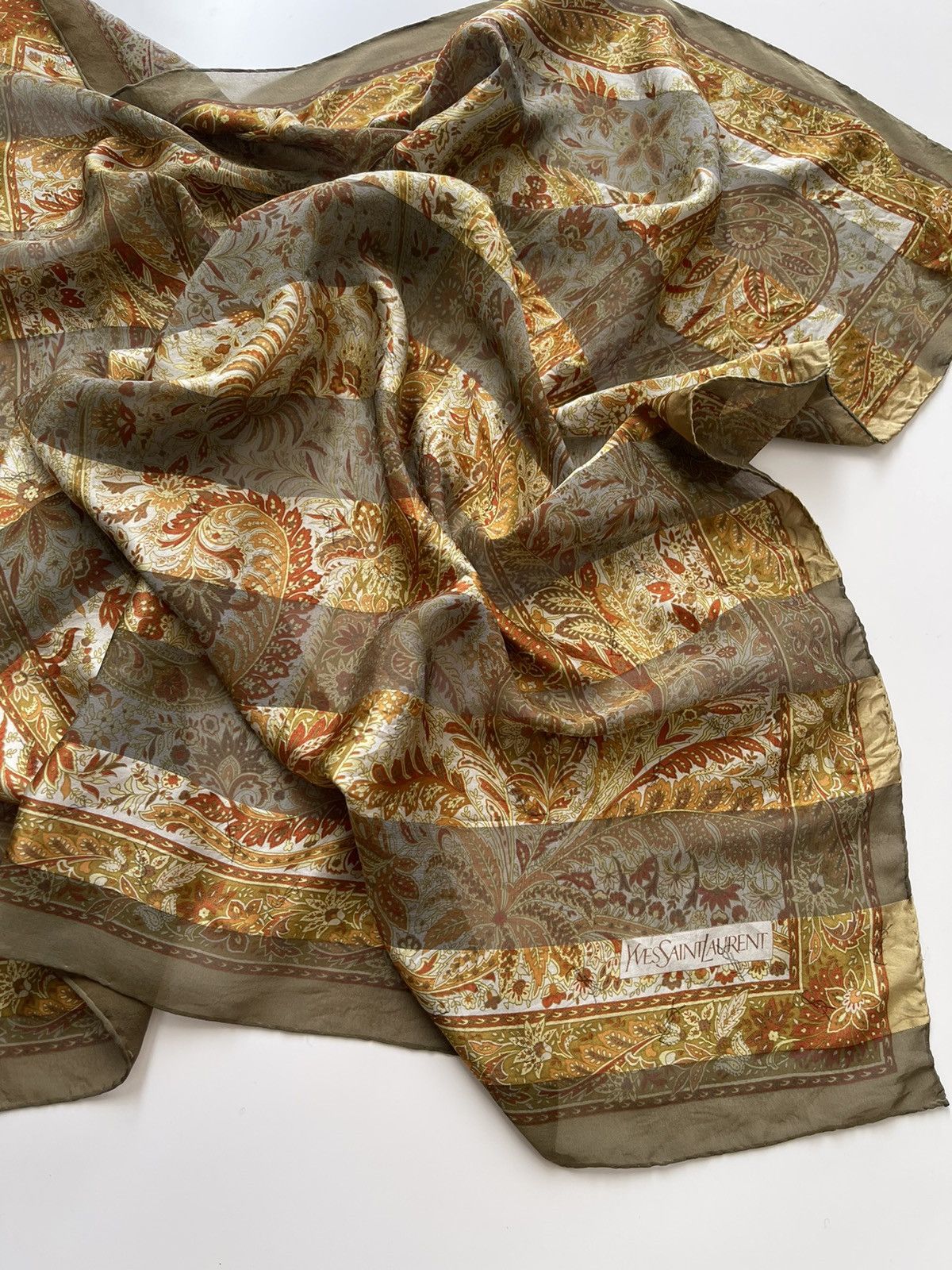 Yves Saint Laurent YSL Luxury Silk Scarves Size ONE SIZE - 5 Thumbnail