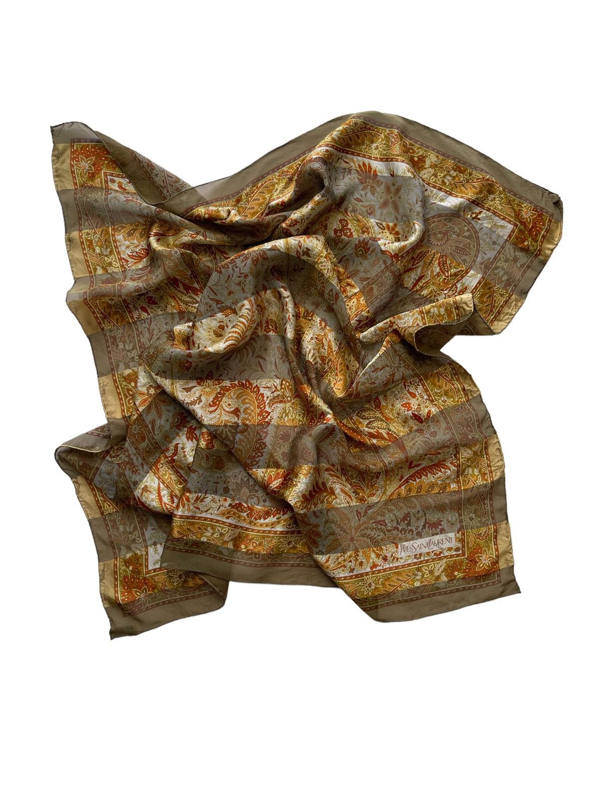 Yves Saint Laurent YSL Luxury Silk Scarves Size ONE SIZE - 1 Thumbnail