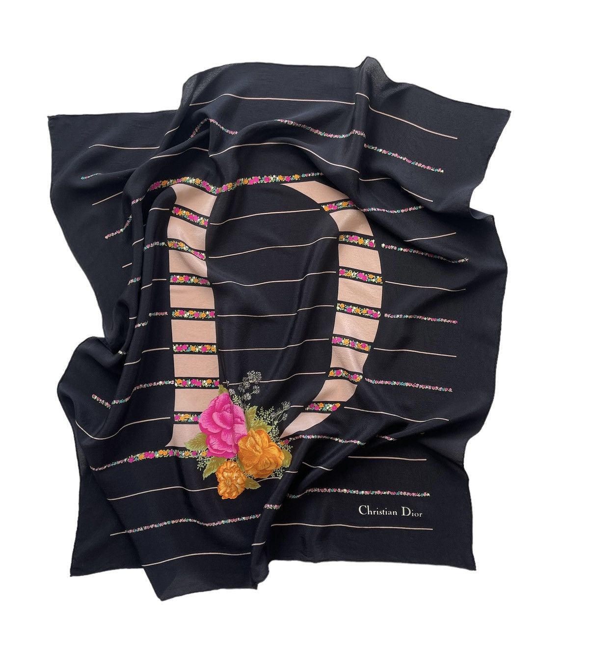 Christian Dior Monsieur Vintage Christian Dior Luxury Silk Scarves Size ONE SIZE - 1 Thumbnail