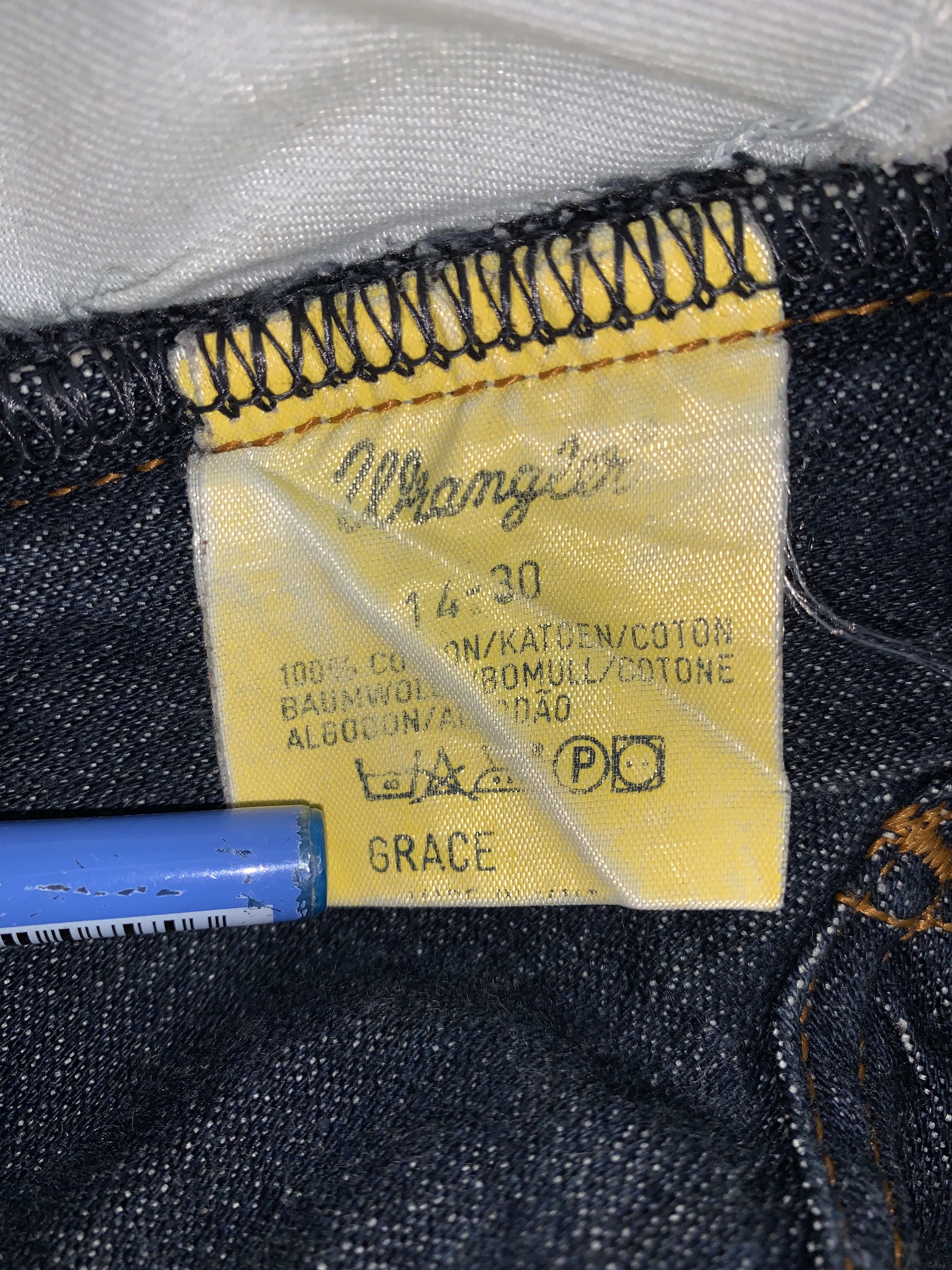 Levi's Custom Made Bleached Wrangler Denim Pants Size US 30 / EU 46 - 10 Thumbnail