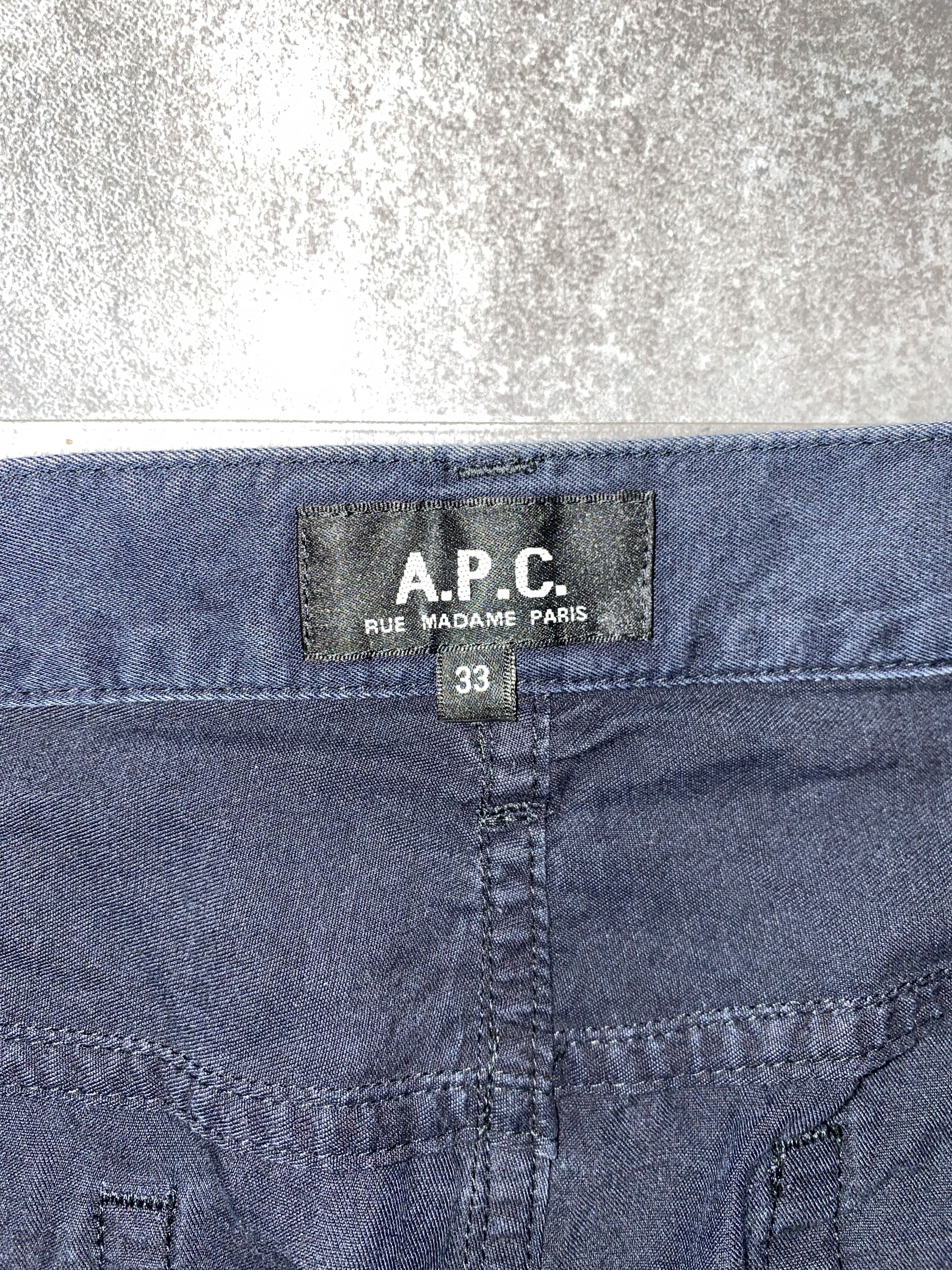 A.P.C. A.P.C. Washed Dark Blue Casual Pants Size US 34 / EU 50 - 13 Thumbnail