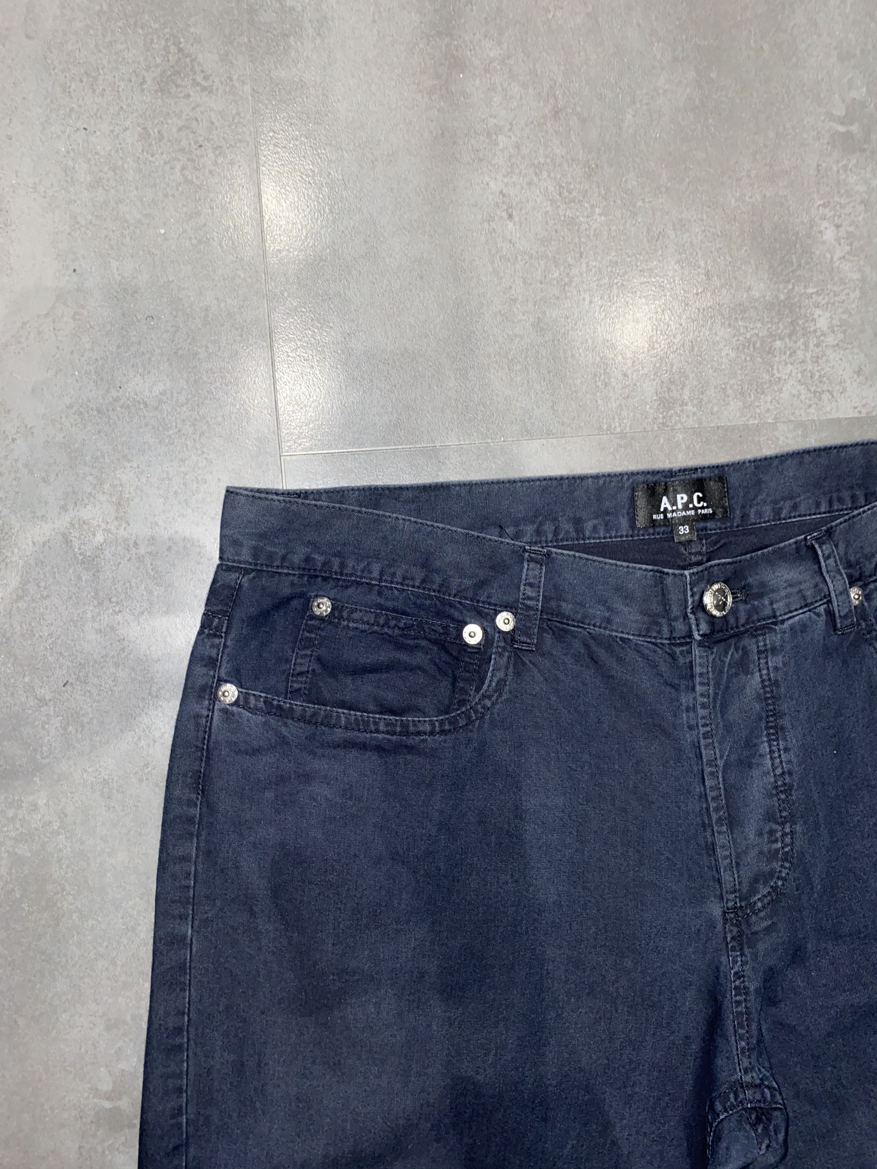 A.P.C. A.P.C. Washed Dark Blue Casual Pants Size US 34 / EU 50 - 9 Thumbnail