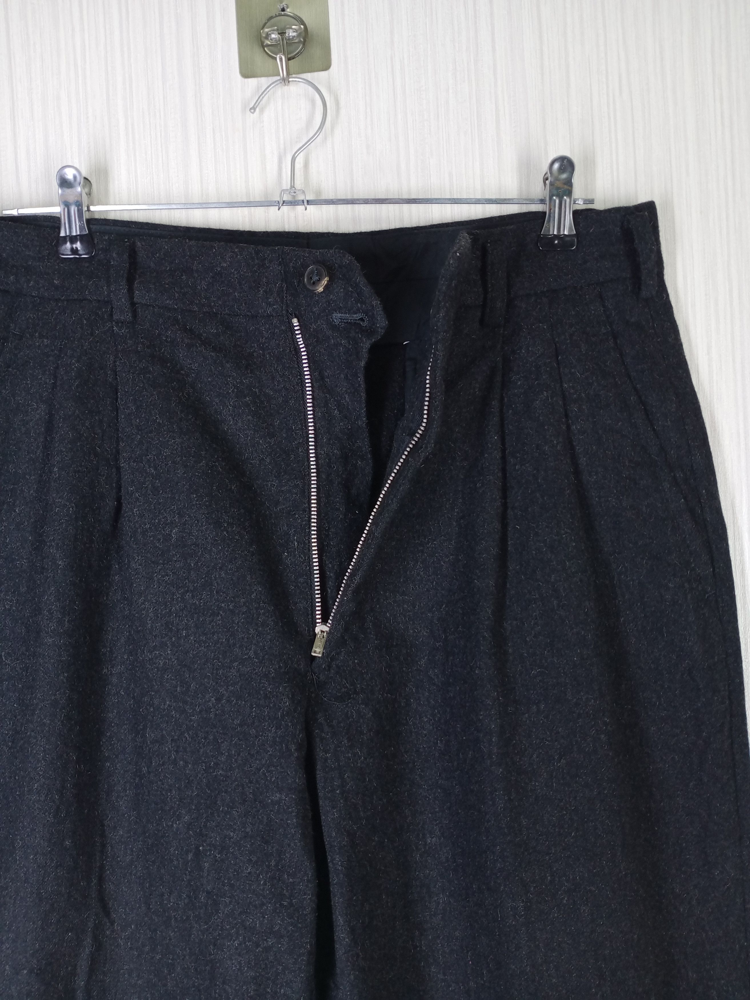 Japanese Brand VINTAGE JUN MEN TROUSERS WOOL PANTS Size US 32 / EU 48 - 4 Thumbnail