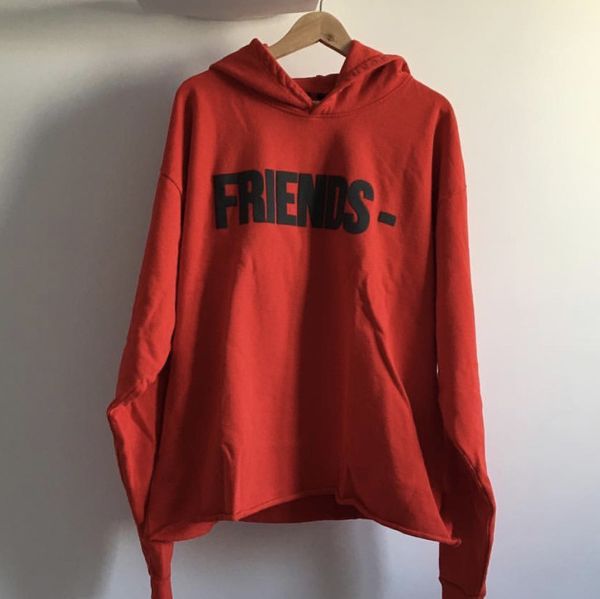 Vlone friends outlet hoodie red