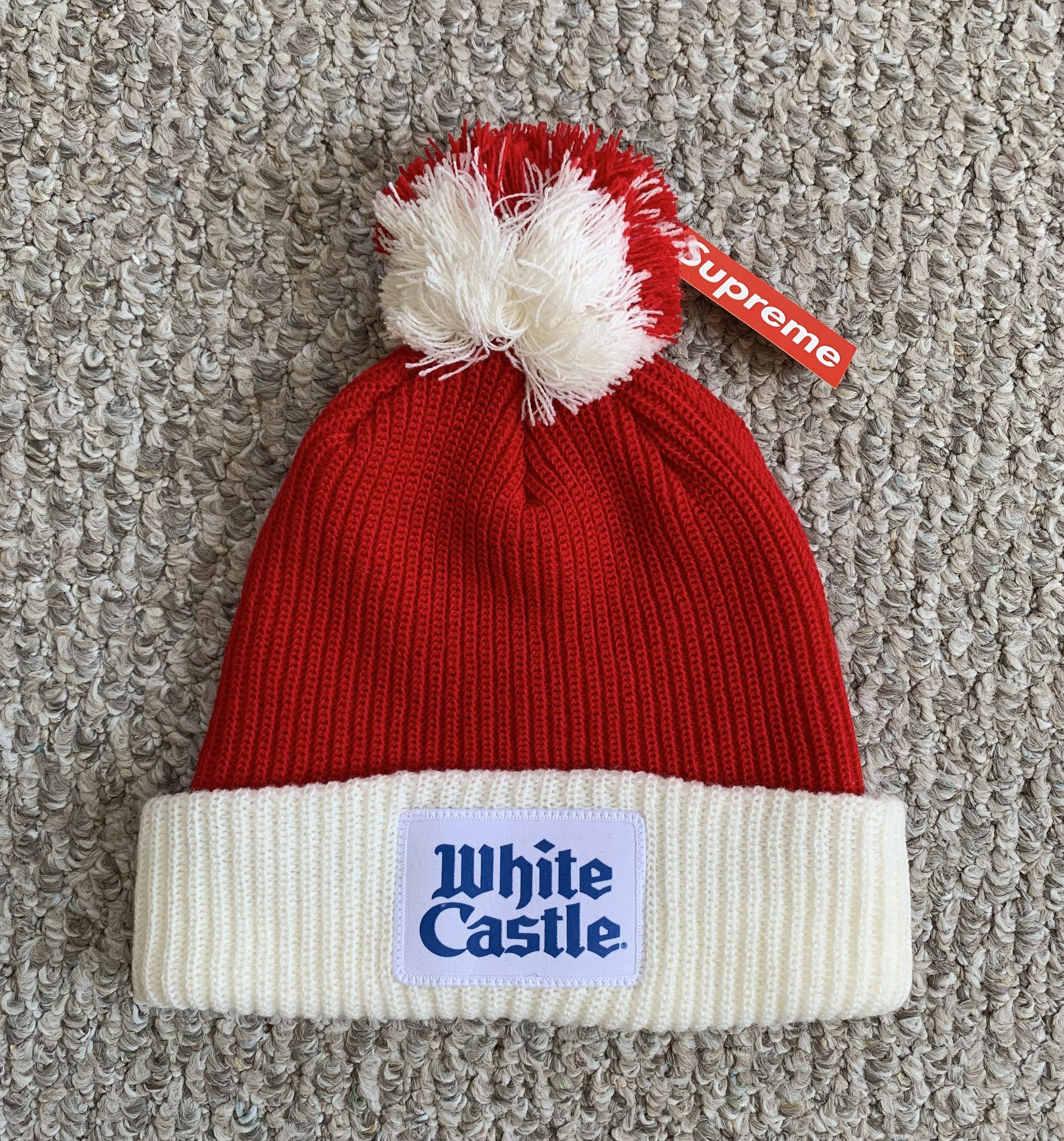 Fox Racing × Supreme Supreme x Fox Racing Skull Beanie White/Red