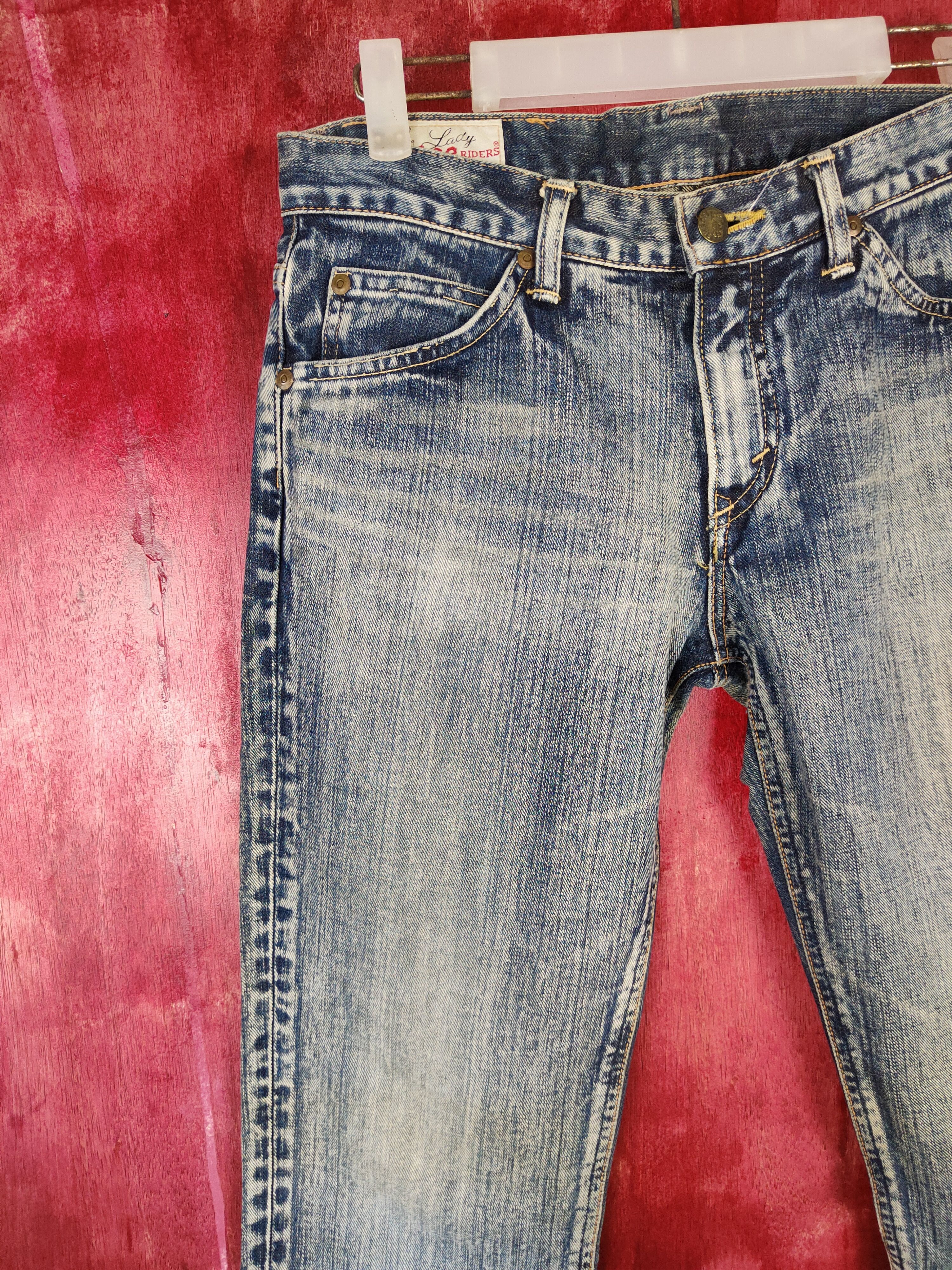 Japanese Brand Lee Riders®-Lady Blue faded denim Jeans #4898 Size 30" / US 8 / IT 44 - 3 Thumbnail