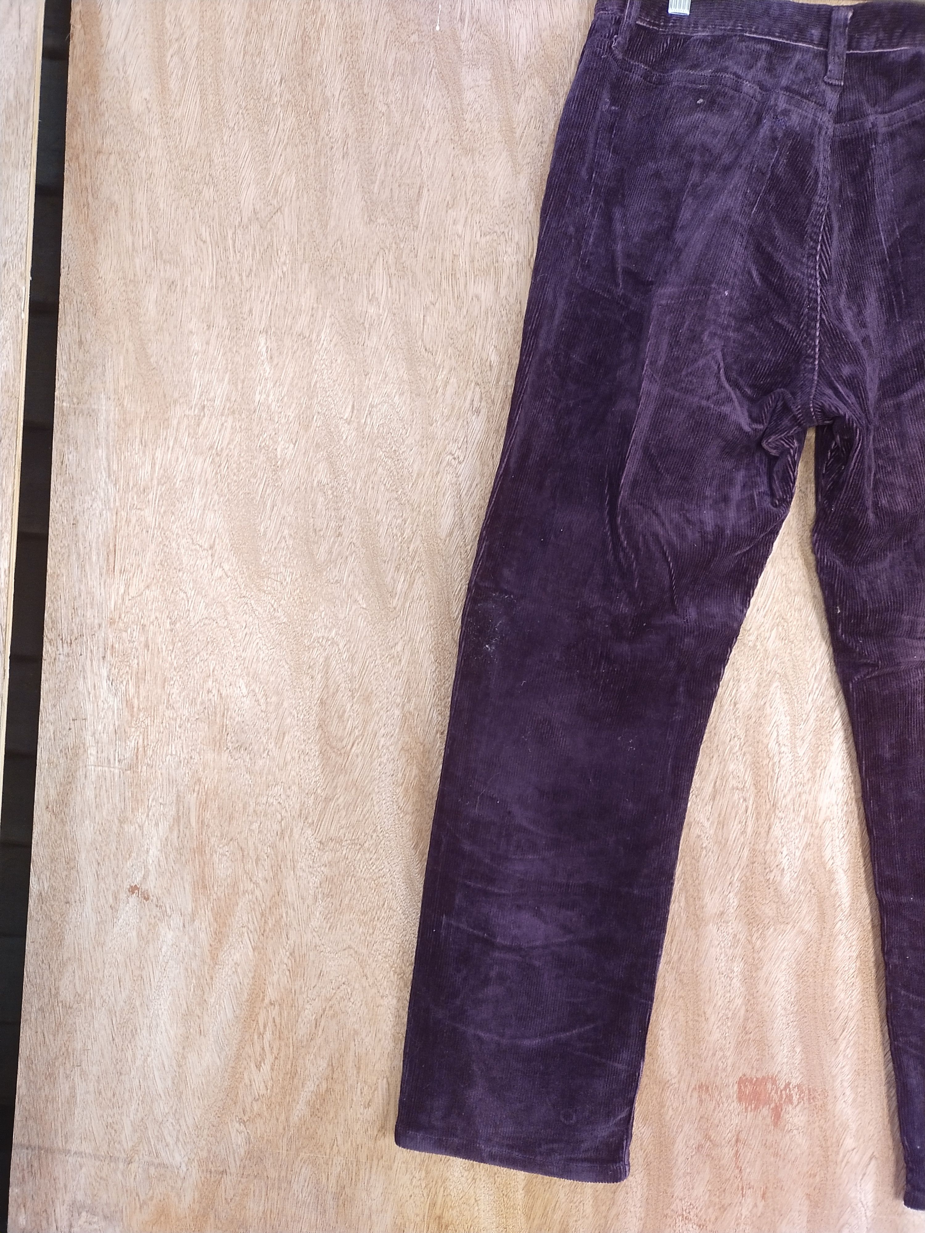 Vintage Uniqlo Women corduroy dark purple denim #S084 Size 28" / US 6 / IT 42 - 8 Thumbnail
