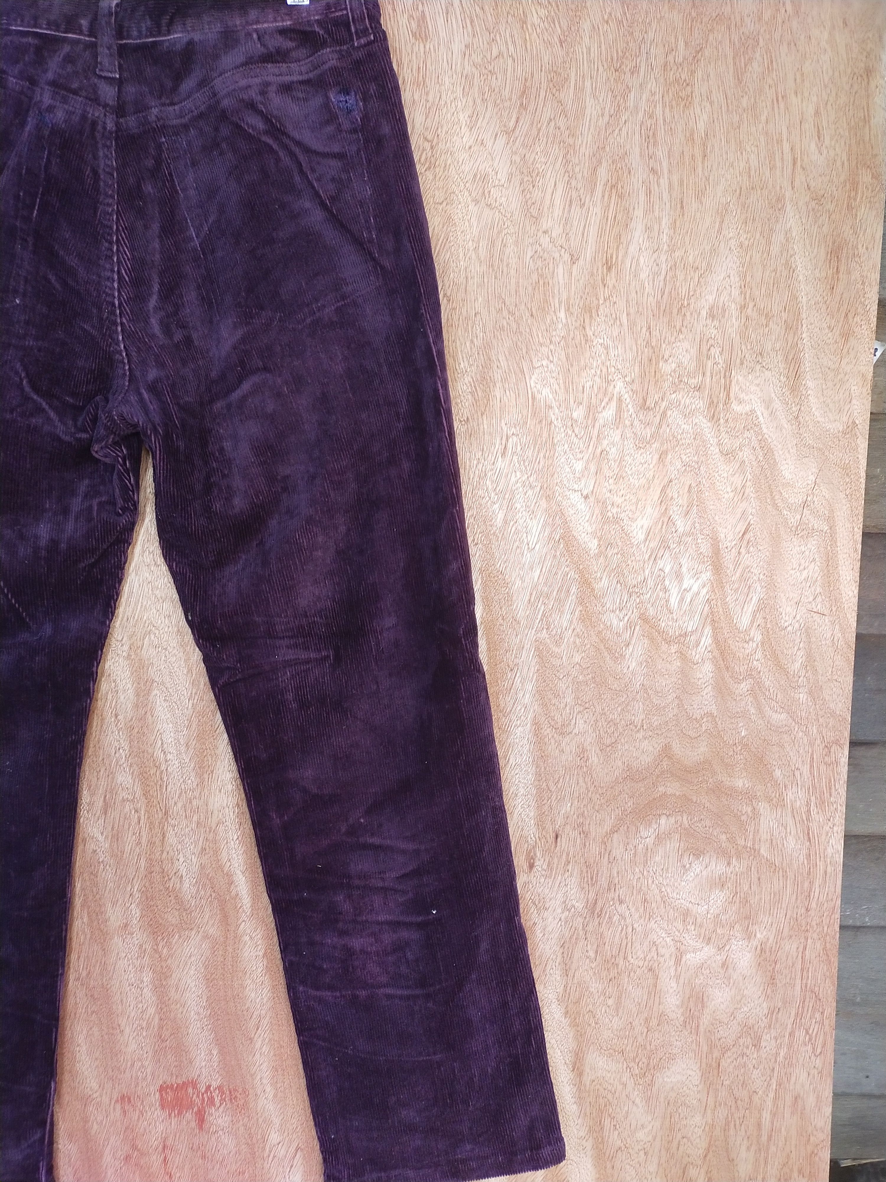 Vintage Uniqlo Women corduroy dark purple denim #S084 Size 28" / US 6 / IT 42 - 9 Thumbnail