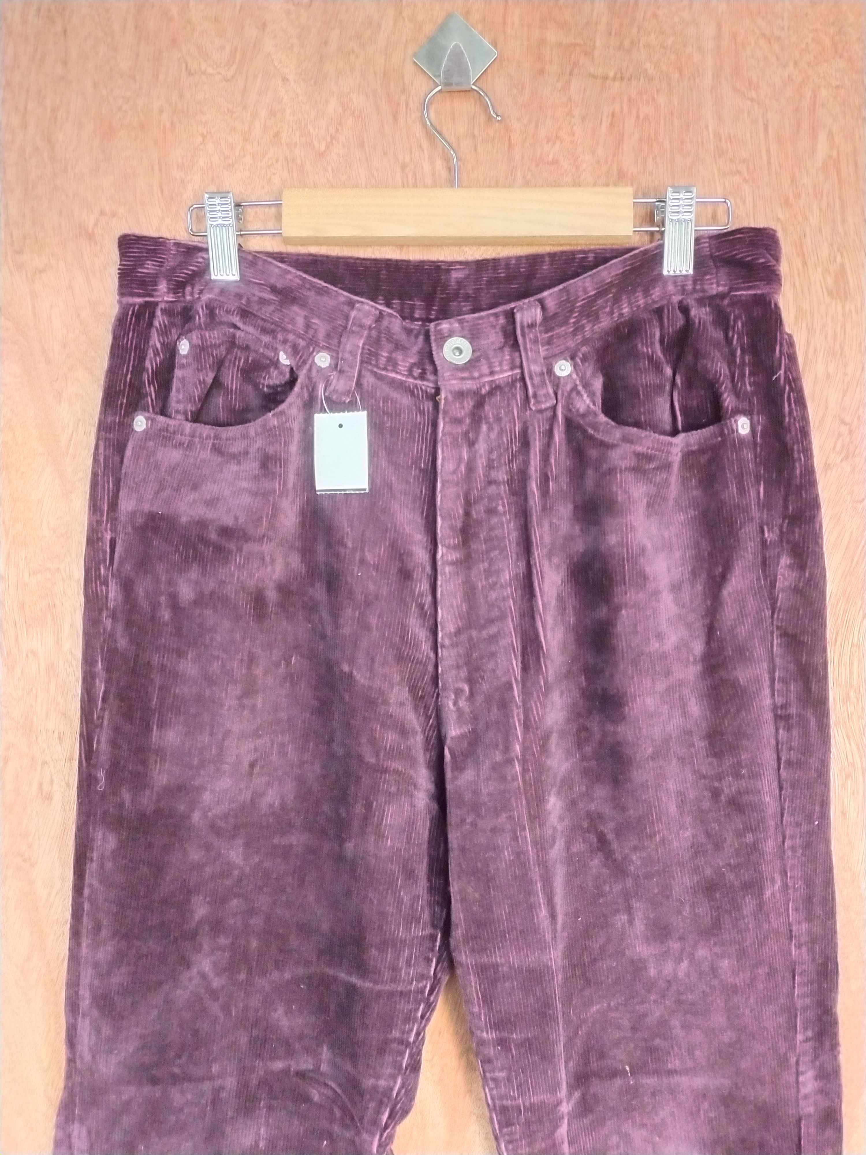 Vintage Uniqlo Women corduroy dark purple denim #S084 Size 28" / US 6 / IT 42 - 2 Thumbnail