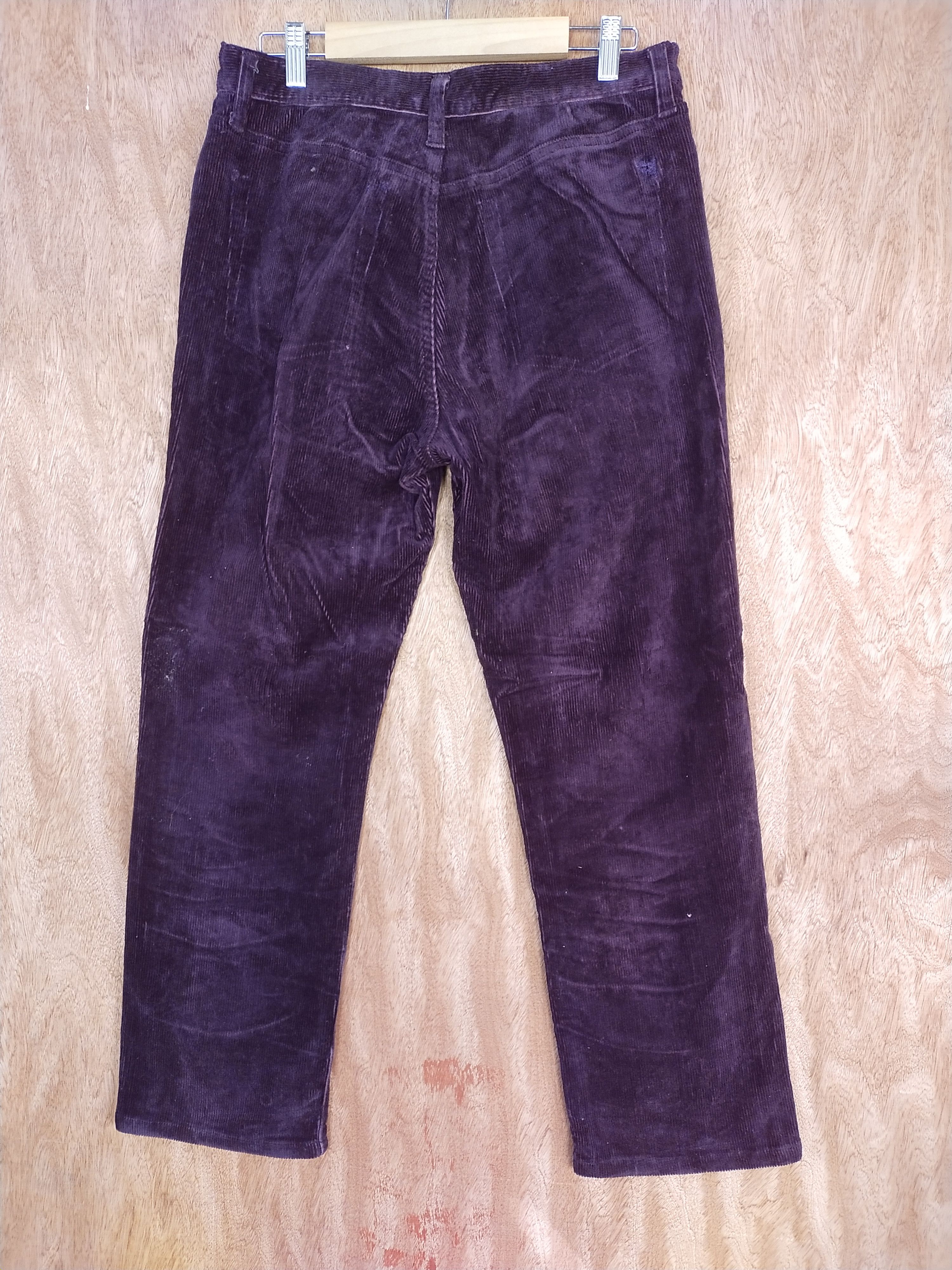 Vintage Uniqlo Women corduroy dark purple denim #S084 Size 28" / US 6 / IT 42 - 7 Thumbnail