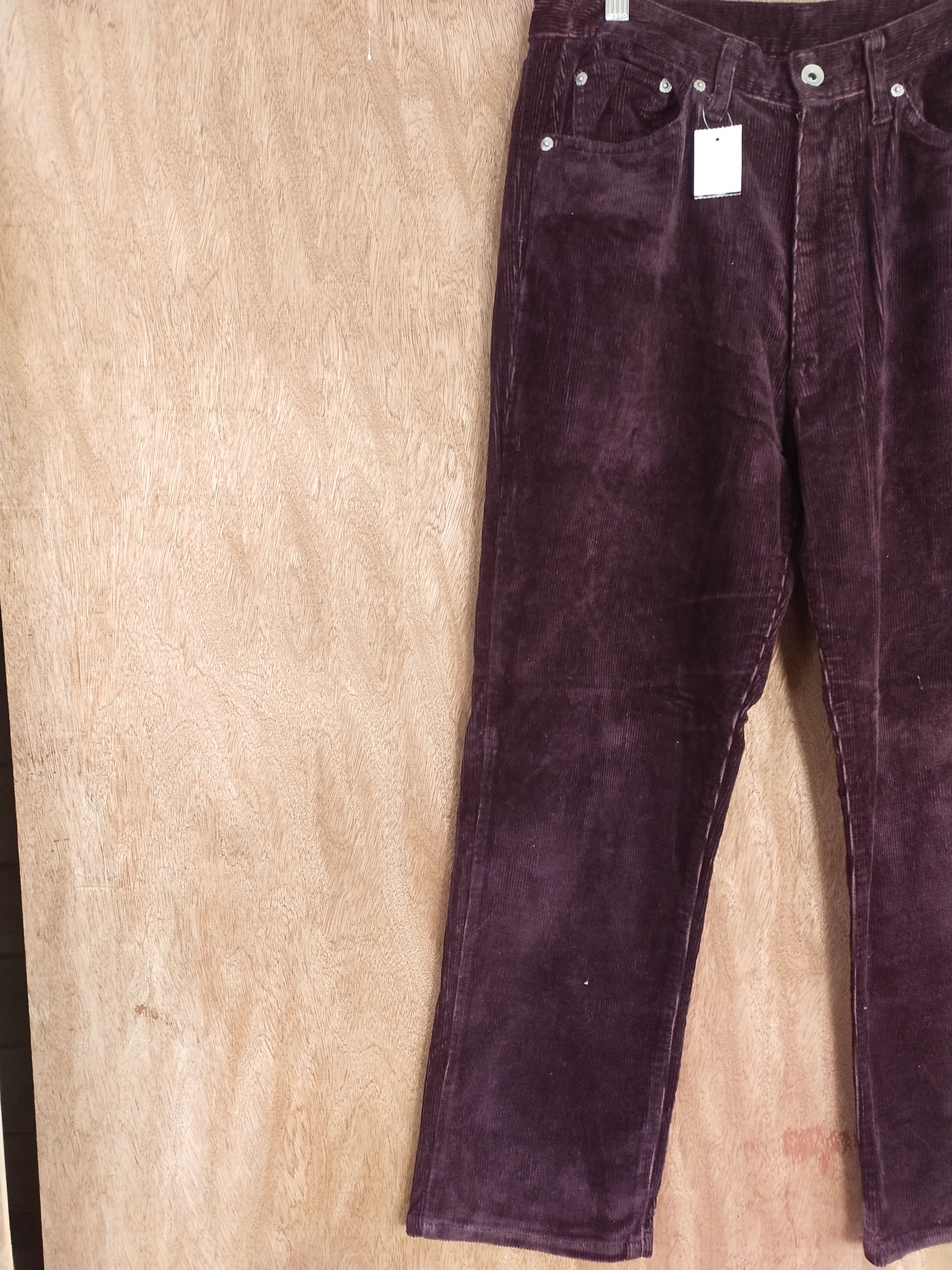 Vintage Uniqlo Women corduroy dark purple denim #S084 Size 28" / US 6 / IT 42 - 3 Thumbnail