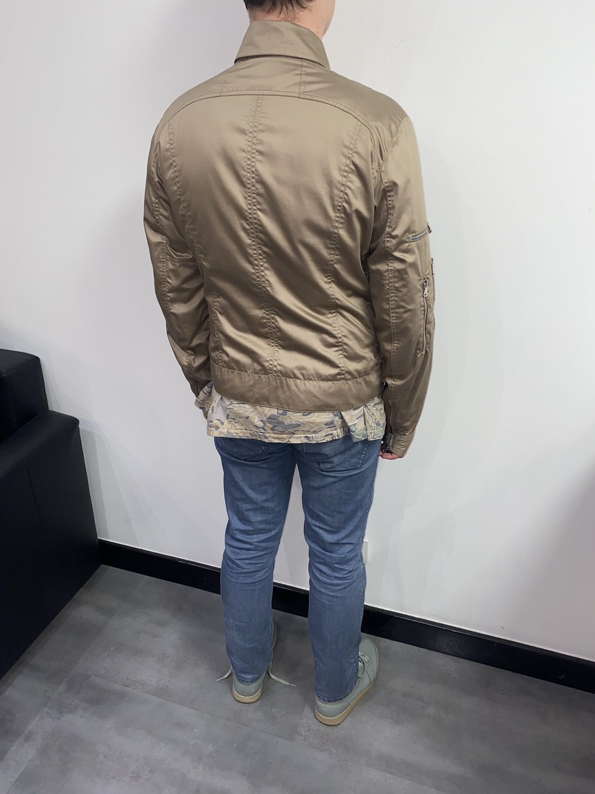 Dolce & Gabbana Dolce & Gabbana Multizipped Champagne Gold Biker Jacket Size US L / EU 52-54 / 3 - 9 Thumbnail