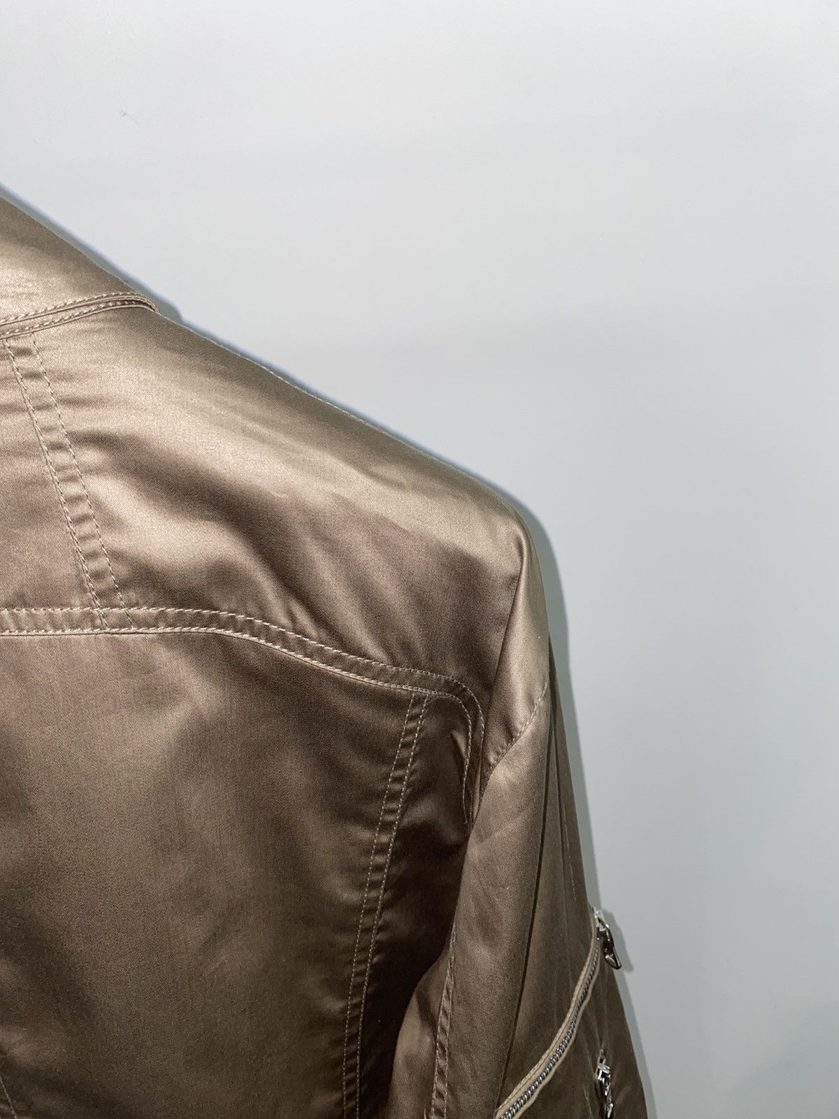 Dolce & Gabbana Dolce & Gabbana Multizipped Champagne Gold Biker Jacket Size US L / EU 52-54 / 3 - 5 Thumbnail