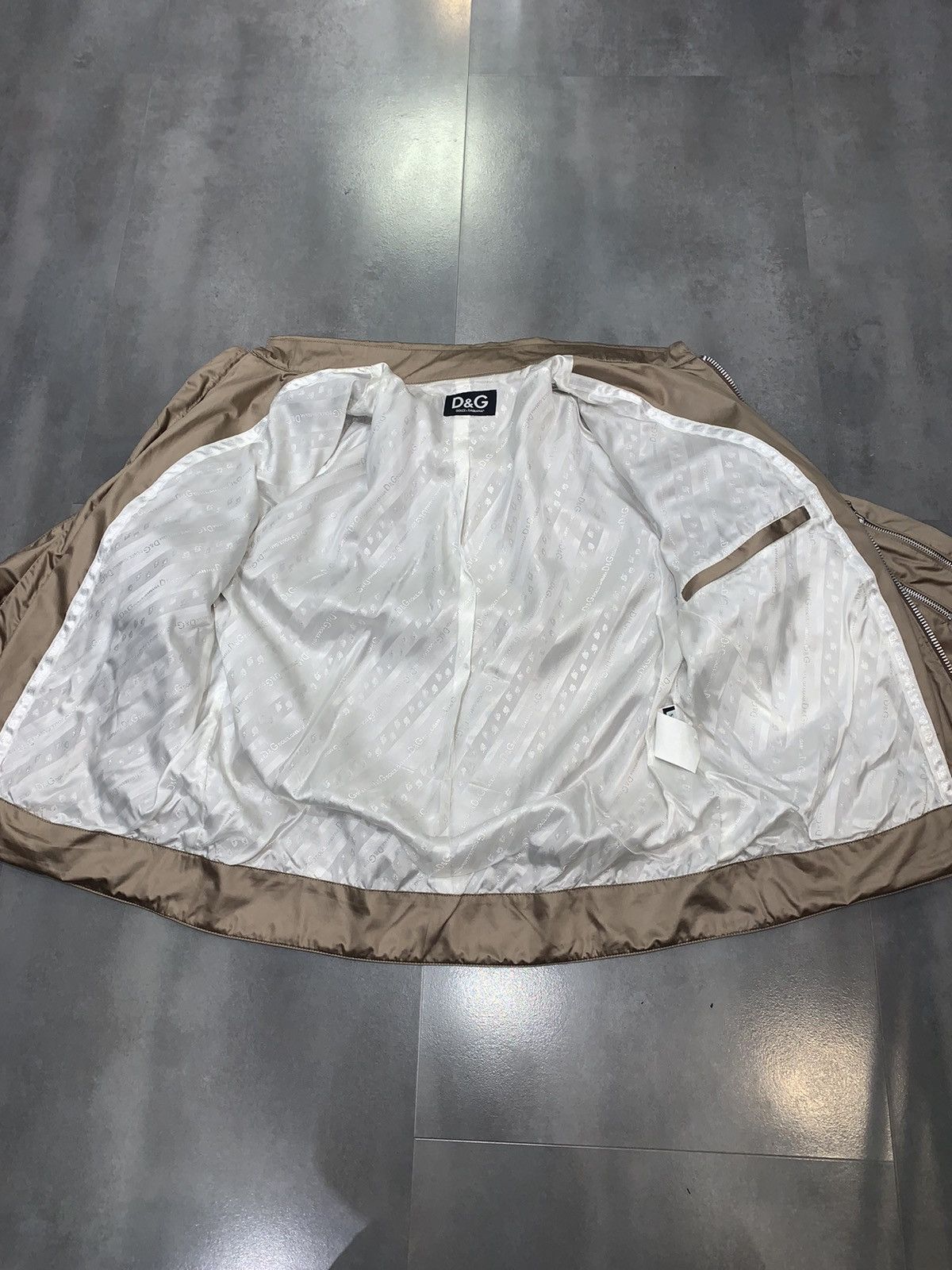 Dolce & Gabbana Dolce & Gabbana Multizipped Champagne Gold Biker Jacket Size US L / EU 52-54 / 3 - 15 Thumbnail