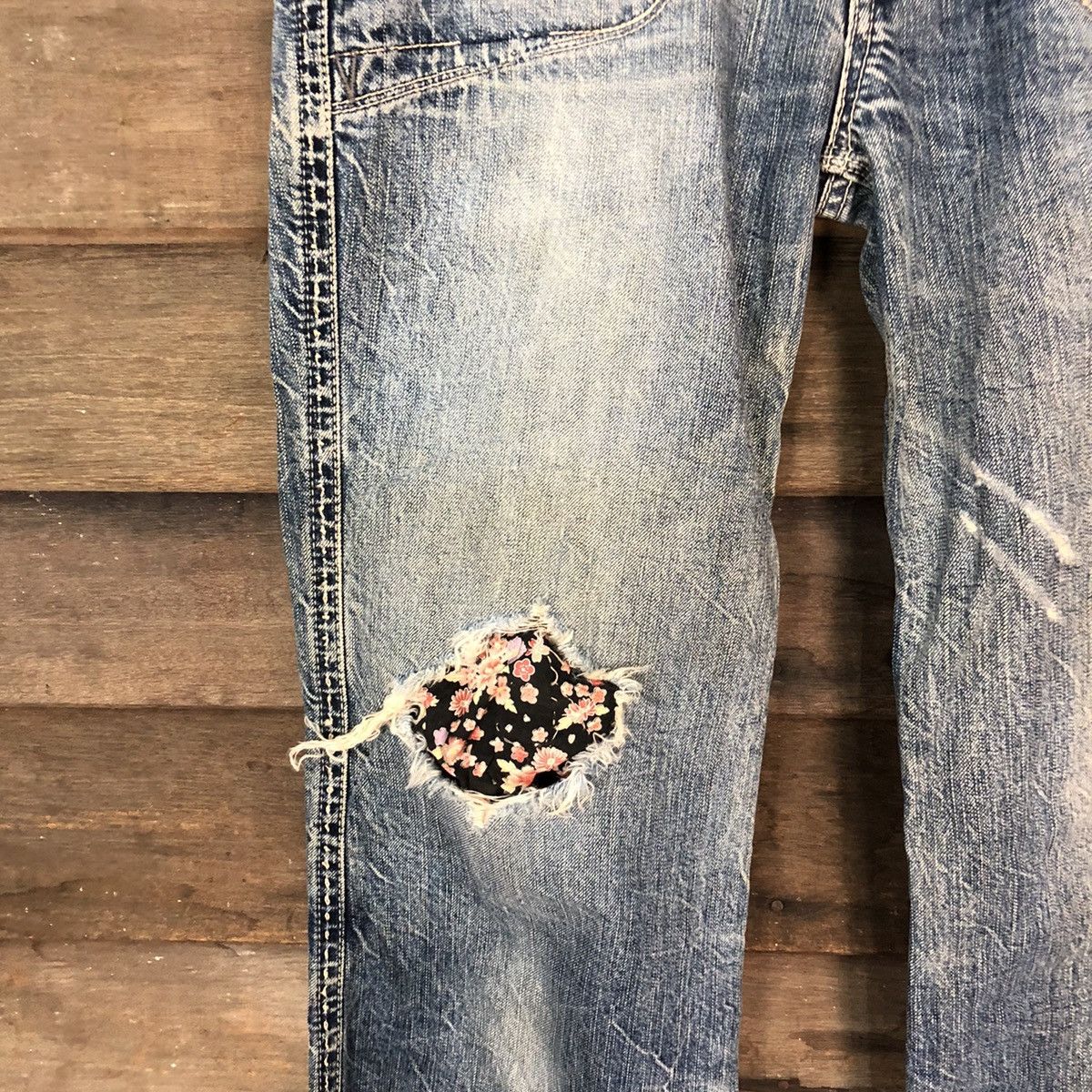 Japanese Brand Brappers Candy Vintage Distressed patchwork Denim Pants#5132 Size 30" / US 8 / IT 44 - 6 Thumbnail