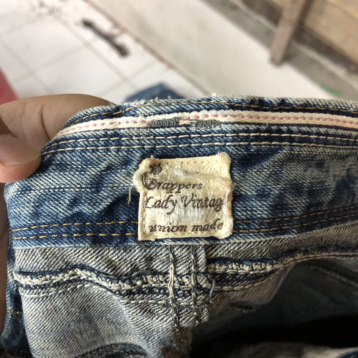 Japanese Brand Brappers Candy Vintage Distressed patchwork Denim Pants#5132 Size 30" / US 8 / IT 44 - 17 Thumbnail