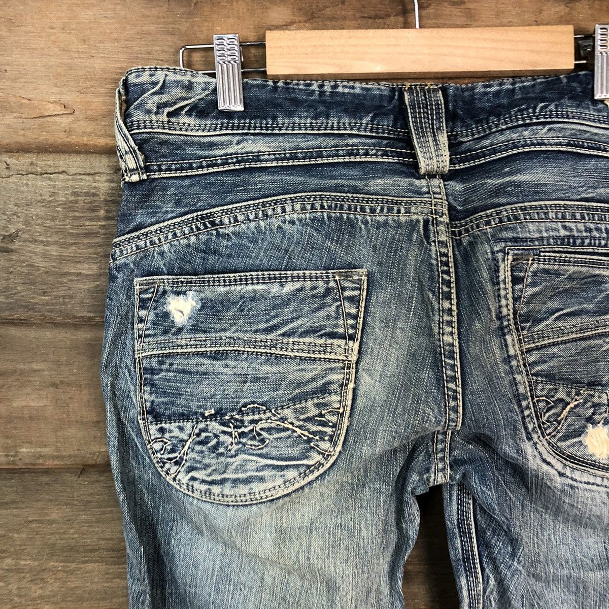 Japanese Brand Brappers Candy Vintage Distressed patchwork Denim Pants#5132 Size 30" / US 8 / IT 44 - 14 Thumbnail