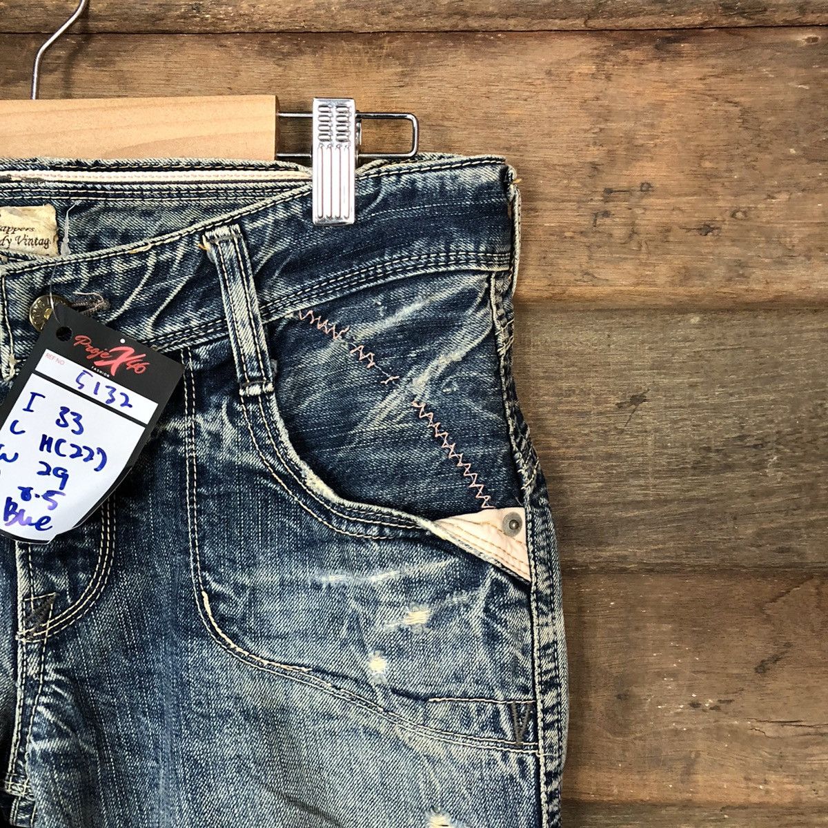 Japanese Brand Brappers Candy Vintage Distressed patchwork Denim Pants#5132 Size 30" / US 8 / IT 44 - 5 Thumbnail