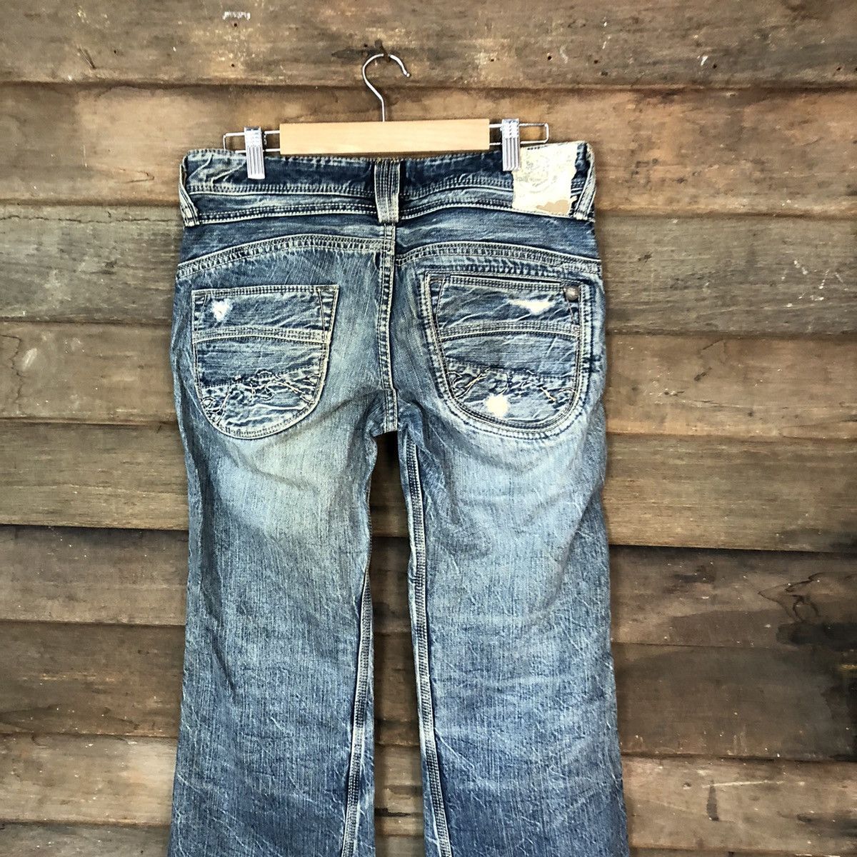 Japanese Brand Brappers Candy Vintage Distressed patchwork Denim Pants#5132 Size 30" / US 8 / IT 44 - 12 Thumbnail