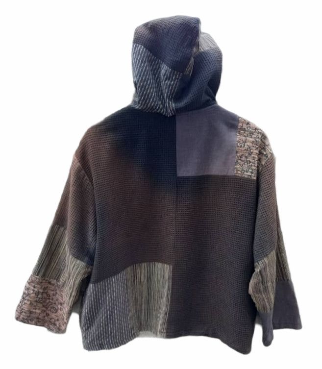 Japanese Brand Kapital Kountry Inspired Patchwork Button Hoodies Size US M / EU 48-50 / 2 - 2 Thumbnail
