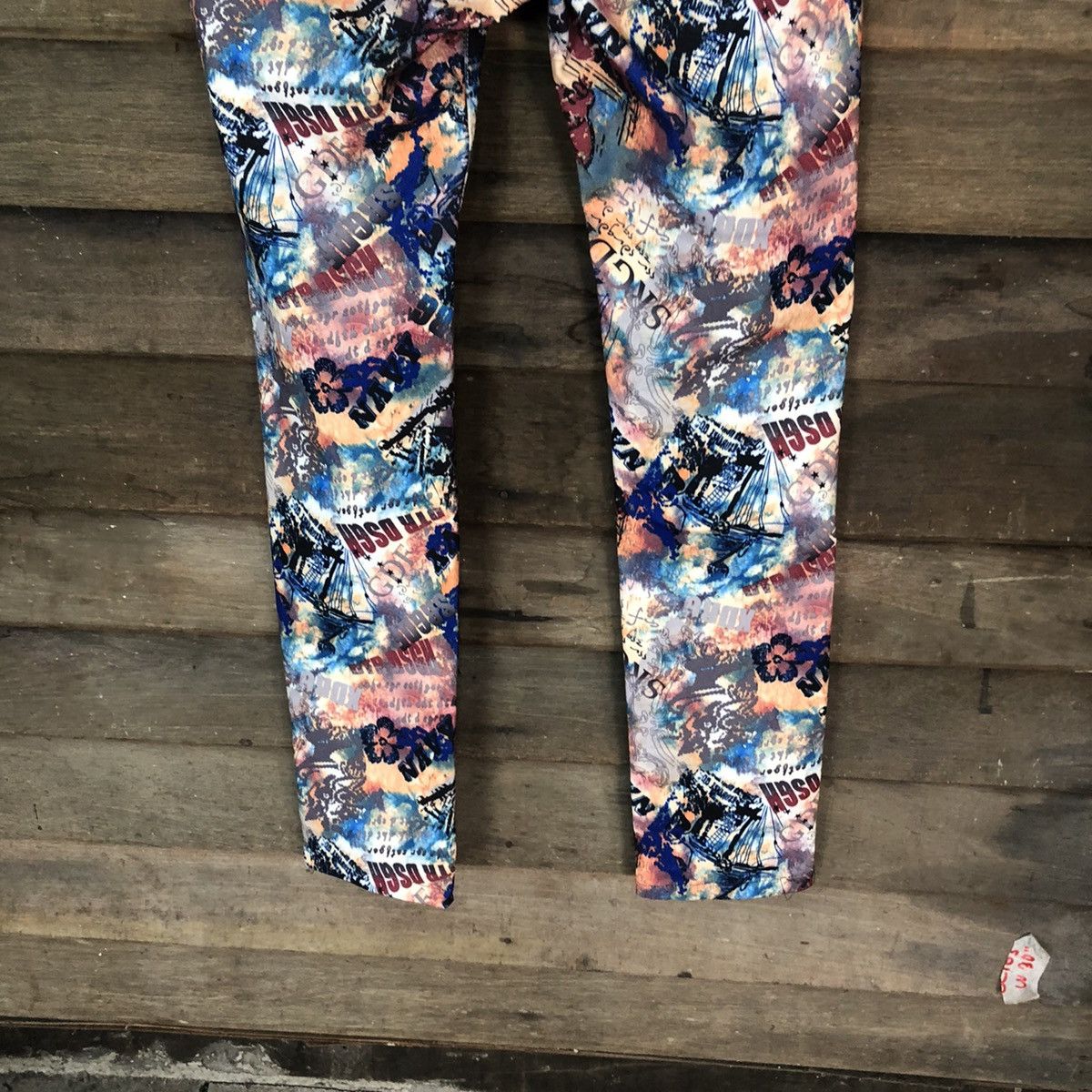 Japanese Brand Sencai Girls Full Print Mix Casual Pants #5075 Size 30" / US 8 / IT 44 - 10 Thumbnail