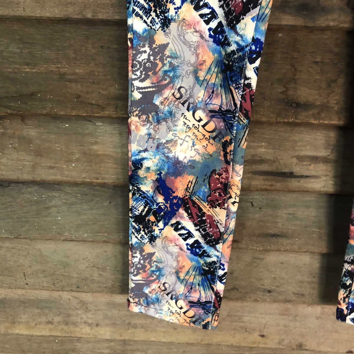 Japanese Brand Sencai Girls Full Print Mix Casual Pants #5075 Size 30" / US 8 / IT 44 - 6 Thumbnail