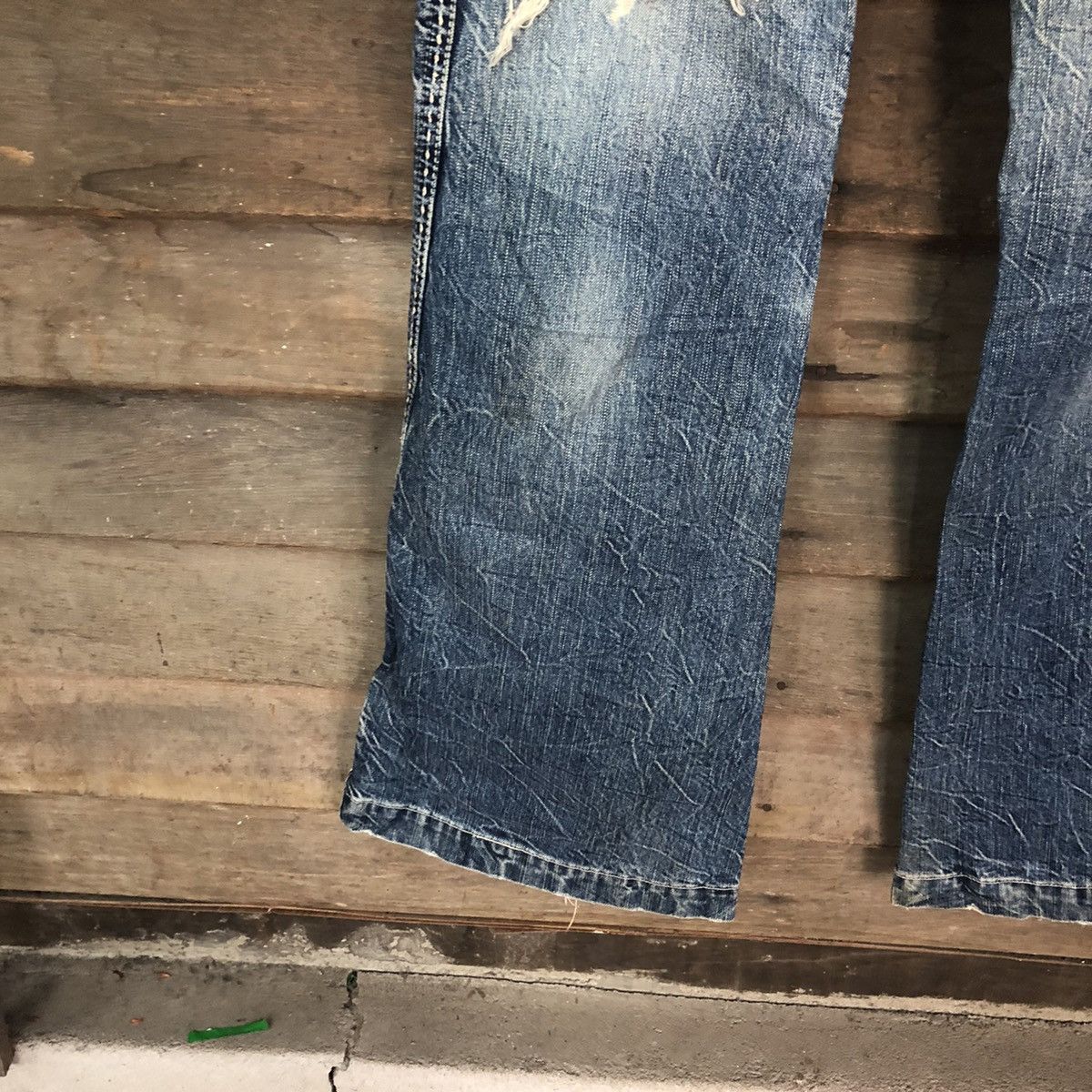 Japanese Brand DL Brappers Cady Vintage Blue distressed Denim Pants #5101 Size 28" / US 6 / IT 42 - 7 Thumbnail