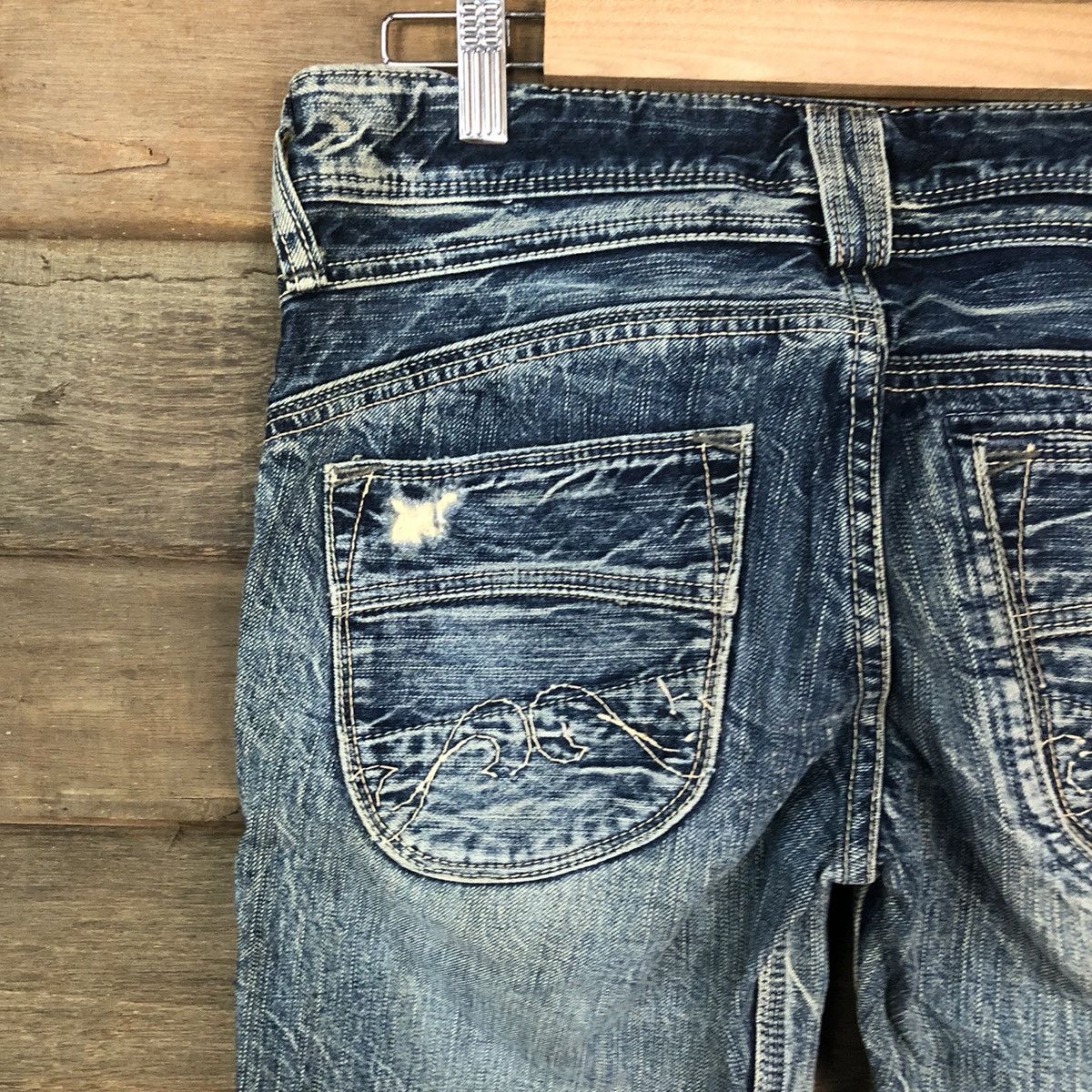 Japanese Brand DL Brappers Cady Vintage Blue distressed Denim Pants #5101 Size 28" / US 6 / IT 42 - 13 Thumbnail