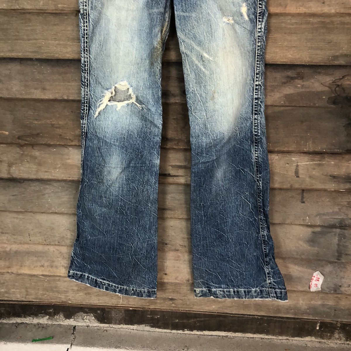 Japanese Brand DL Brappers Cady Vintage Blue distressed Denim Pants #5101 Size 28" / US 6 / IT 42 - 3 Thumbnail