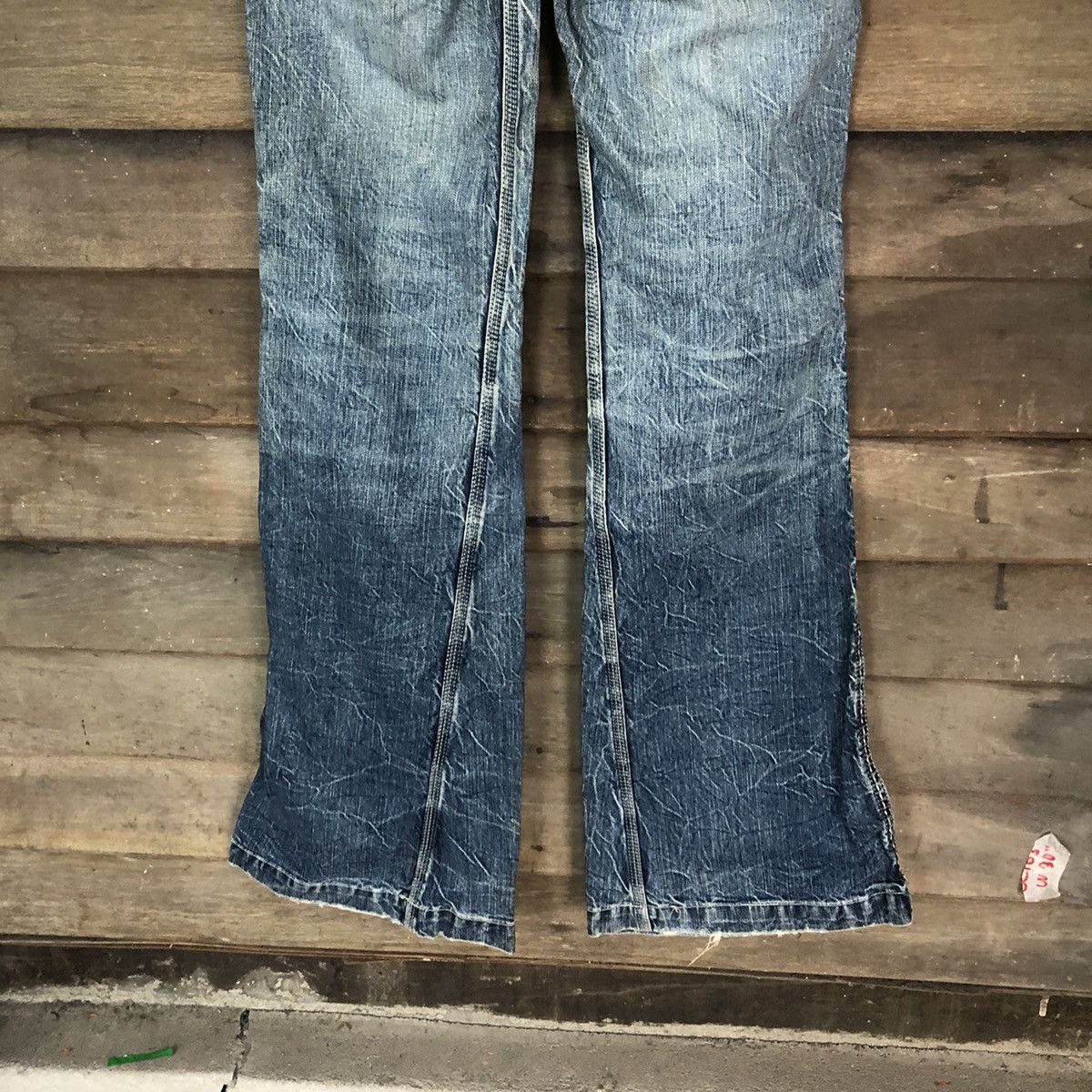 Japanese Brand DL Brappers Cady Vintage Blue distressed Denim Pants #5101 Size 28" / US 6 / IT 42 - 12 Thumbnail