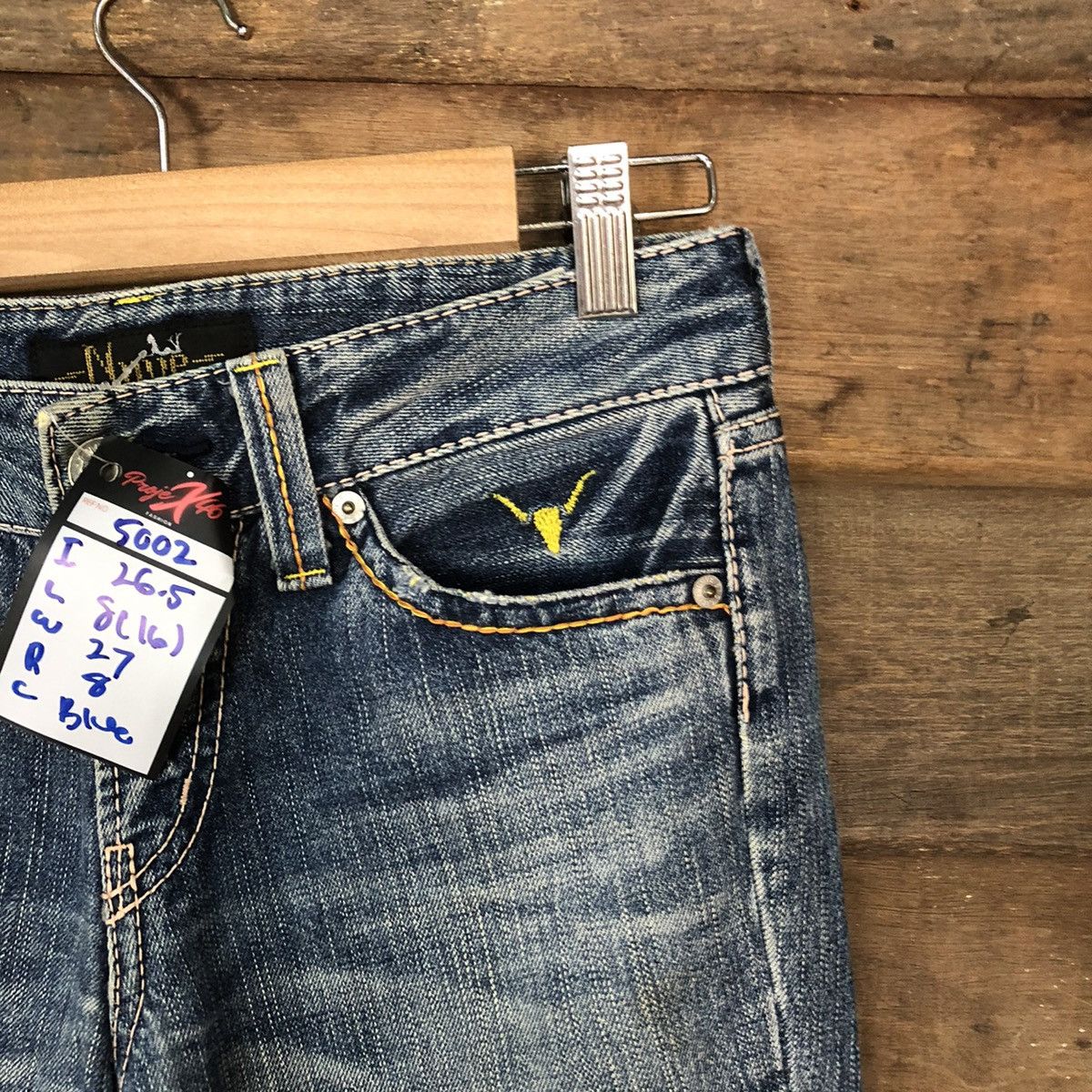 Japanese Brand Nuve bad girl Japan bootcut Distressed Denim Pants #5002 Size 28" / US 6 / IT 42 - 5 Thumbnail