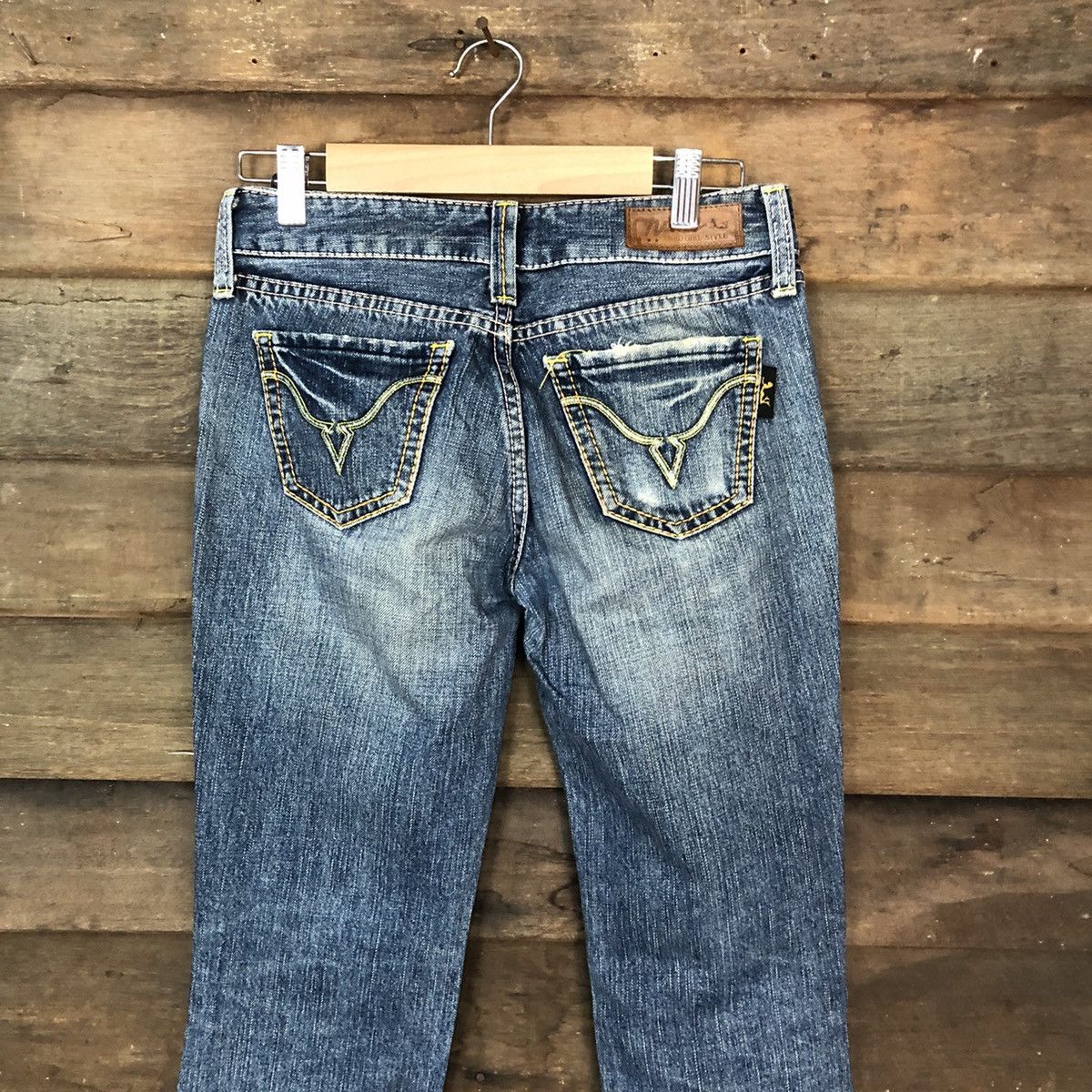 Japanese Brand Nuve bad girl Japan bootcut Distressed Denim Pants #5002 Size 28" / US 6 / IT 42 - 11 Thumbnail