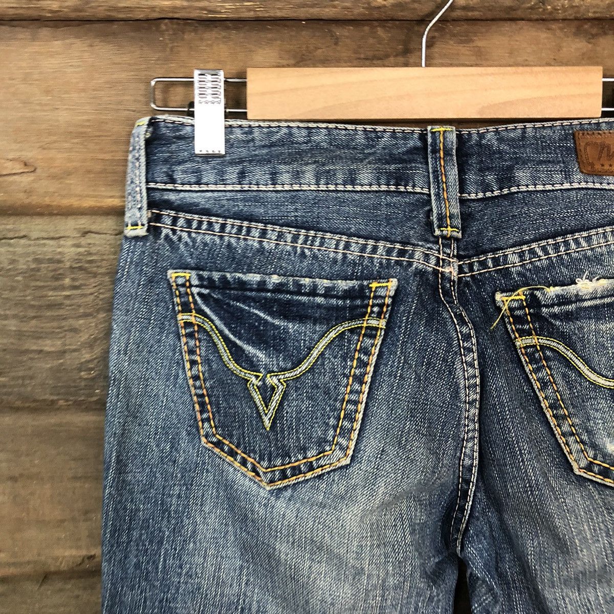 Japanese Brand Nuve bad girl Japan bootcut Distressed Denim Pants #5002 Size 28" / US 6 / IT 42 - 13 Thumbnail