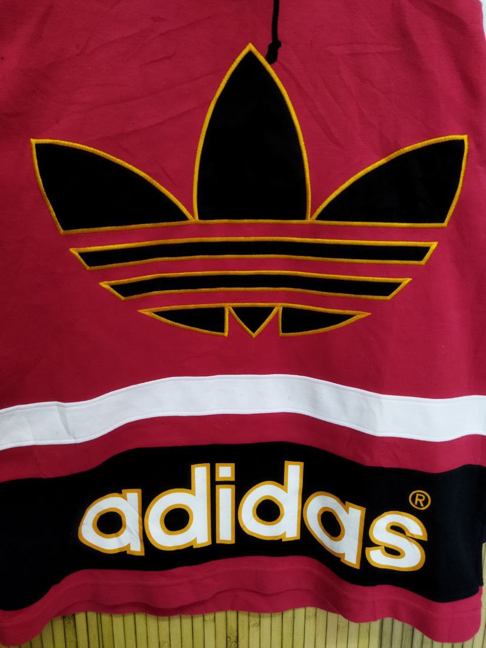 Adidas Vintage Adidas Trefoil Big Logo Spellout Sweatshirt Size US L / EU 52-54 / 3 - 8 Thumbnail