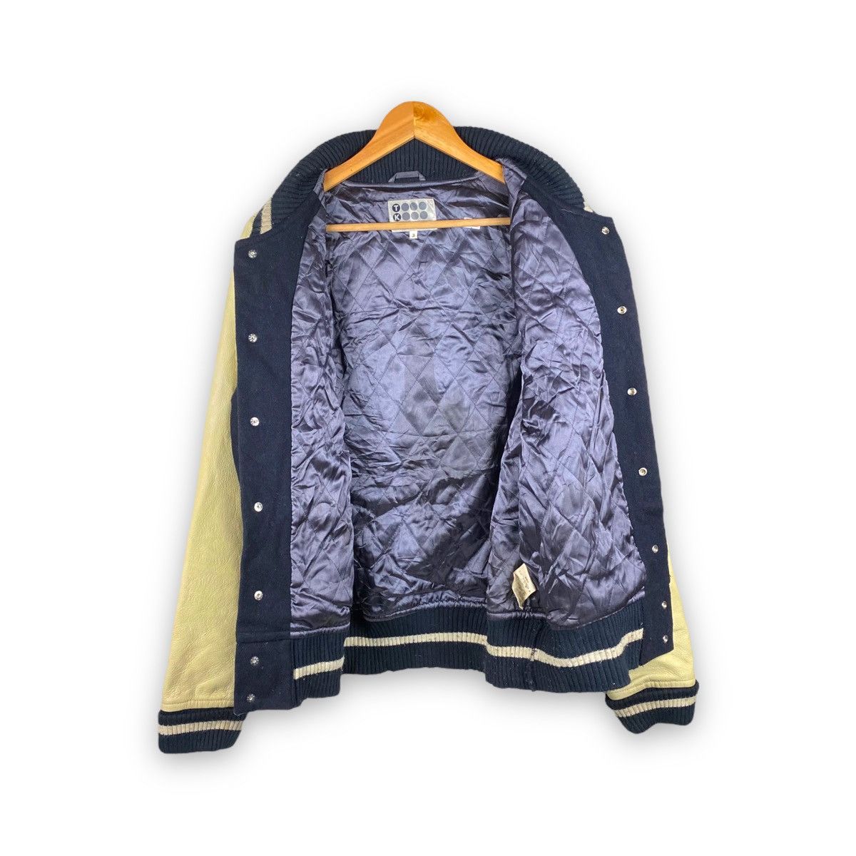Vintage TAKEO KIKUCHI SUKAJAN WOOL LEATHER SLEEVE VARSITY JACKET Size US M / EU 48-50 / 2 - 12 Thumbnail
