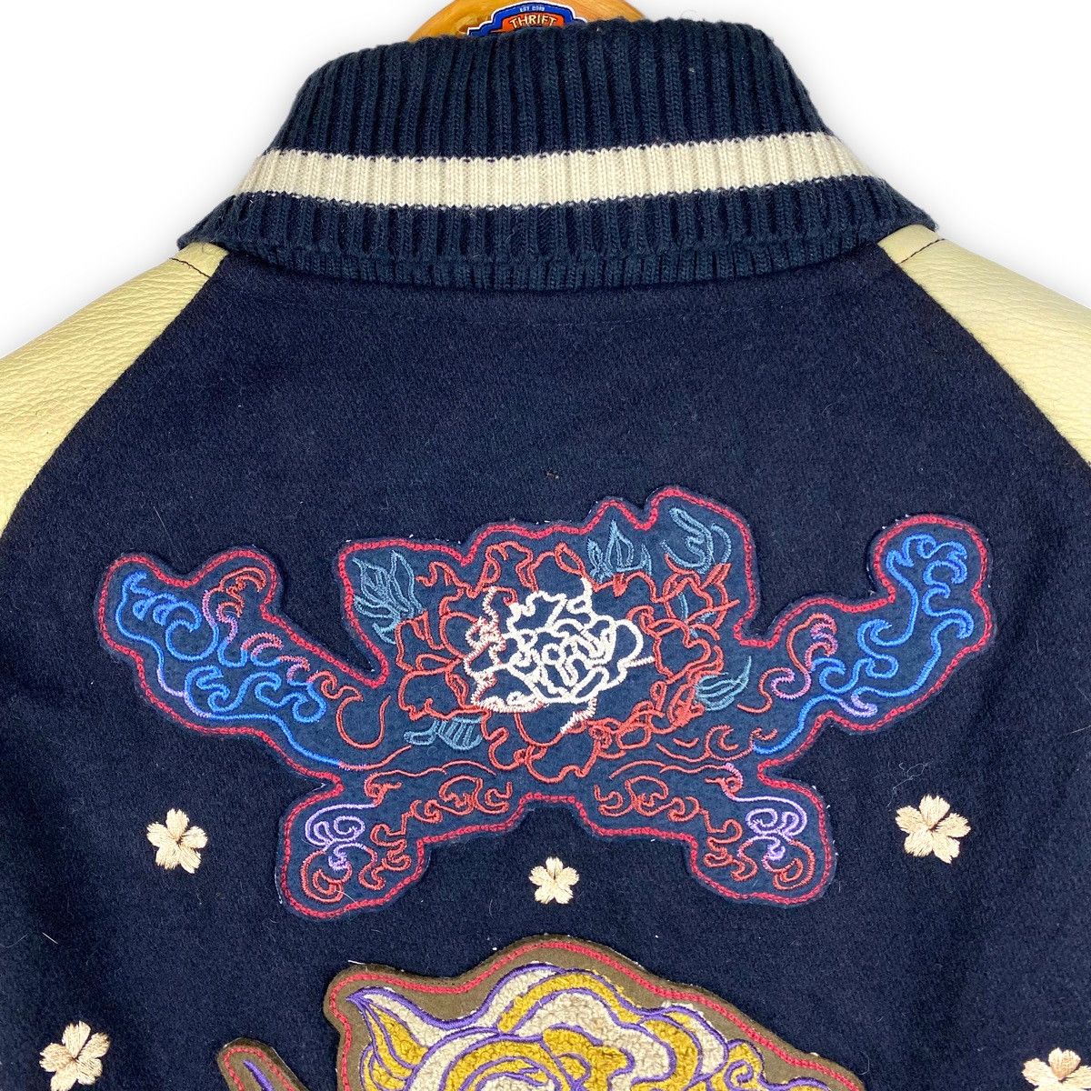 Vintage TAKEO KIKUCHI SUKAJAN WOOL LEATHER SLEEVE VARSITY JACKET Size US M / EU 48-50 / 2 - 4 Thumbnail
