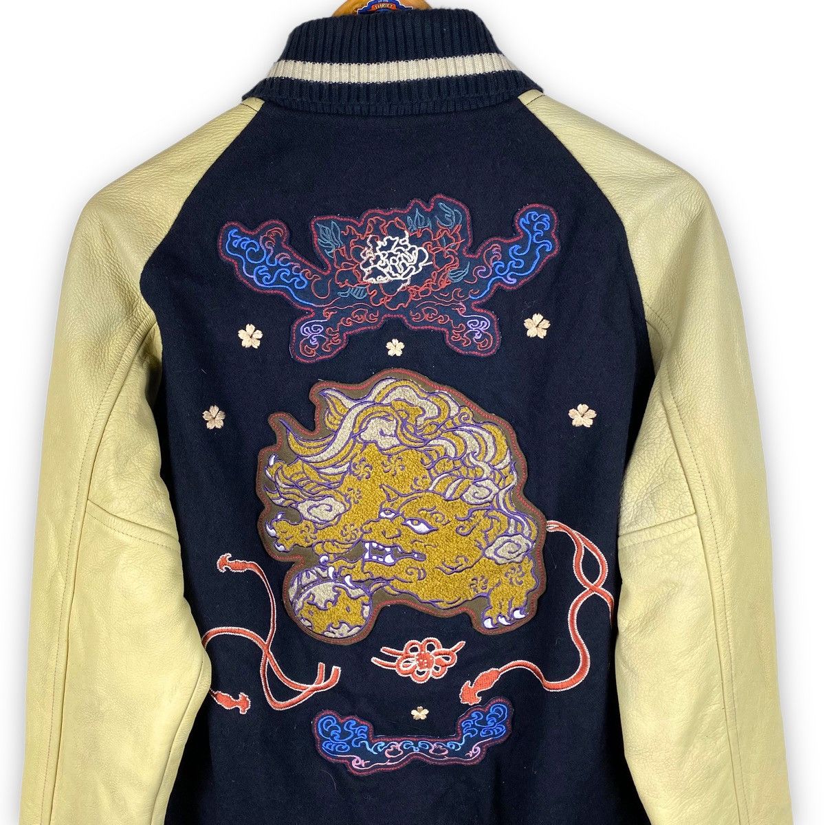 Vintage TAKEO KIKUCHI SUKAJAN WOOL LEATHER SLEEVE VARSITY JACKET Size US M / EU 48-50 / 2 - 2 Thumbnail