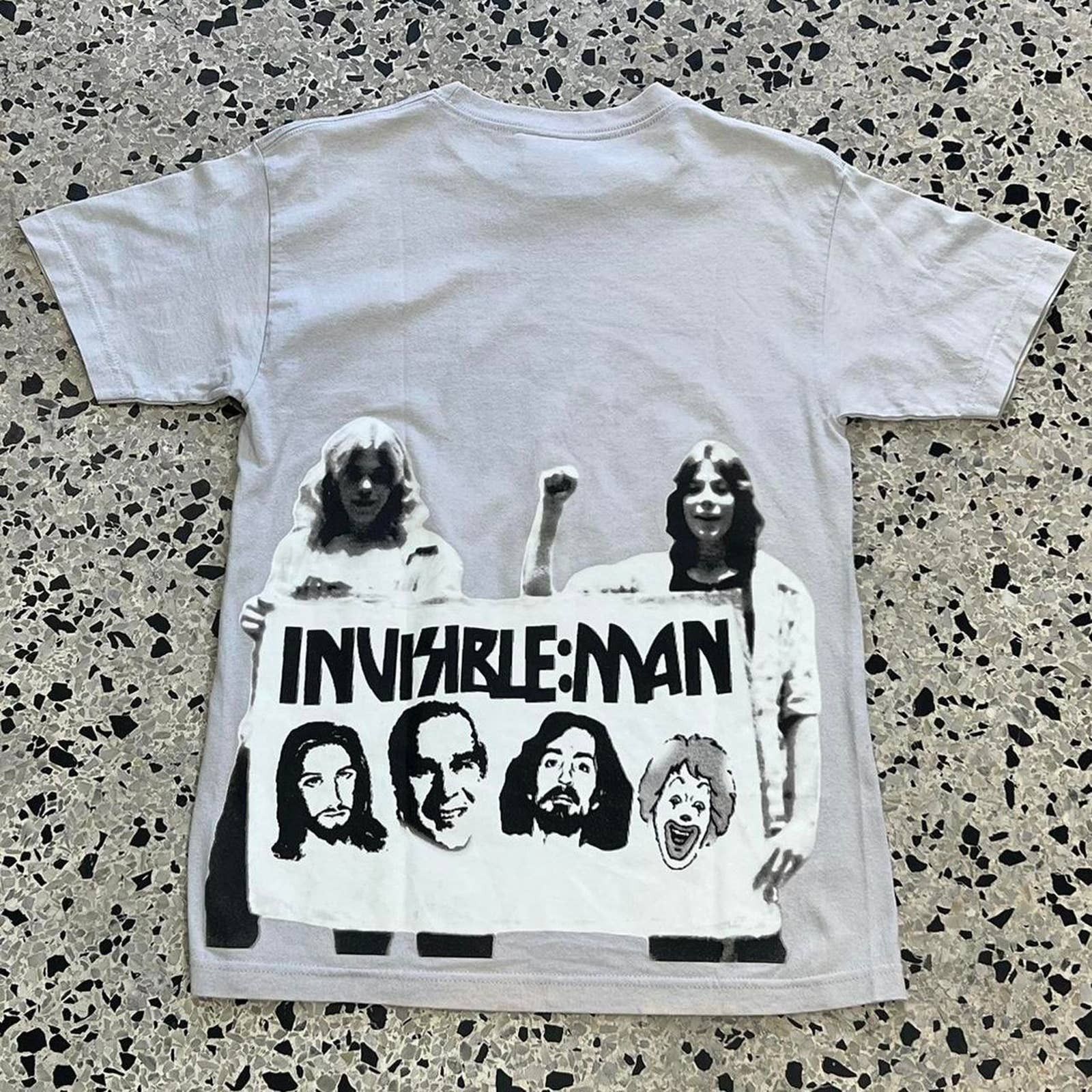 Japanese Brand × Vintage VINTAGE Y2K INVISIBLE:MAN DEATH TO FALSE METAL T-SHIRT Size US M / EU 48-50 / 2 - 1 Thumbnail