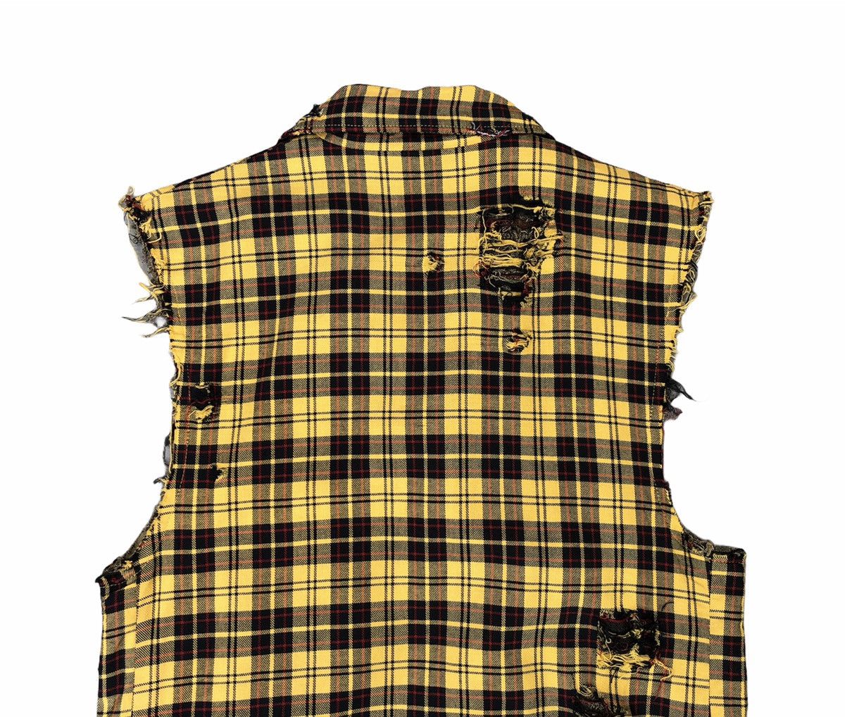 Punk and Yo Unbrand Mad Punks Distress Yellow Tartan Vest Size US M / EU 48-50 / 2 - 5 Thumbnail