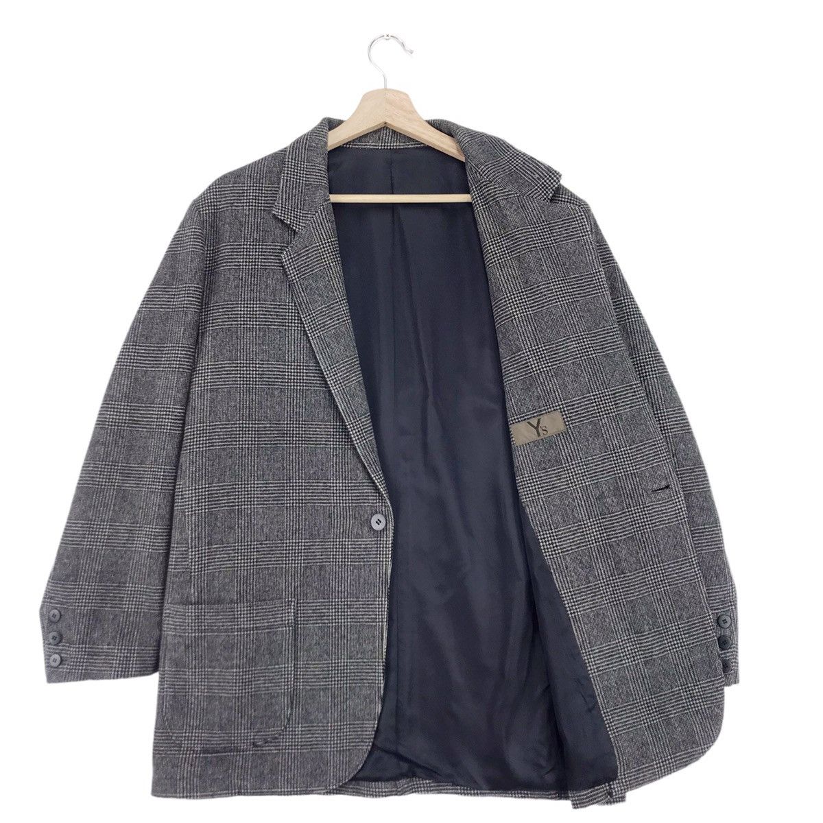 Yohji Yamamoto Y’S Checked Blazers Jacket Size US M / EU 48-50 / 2 - 1 Thumbnail